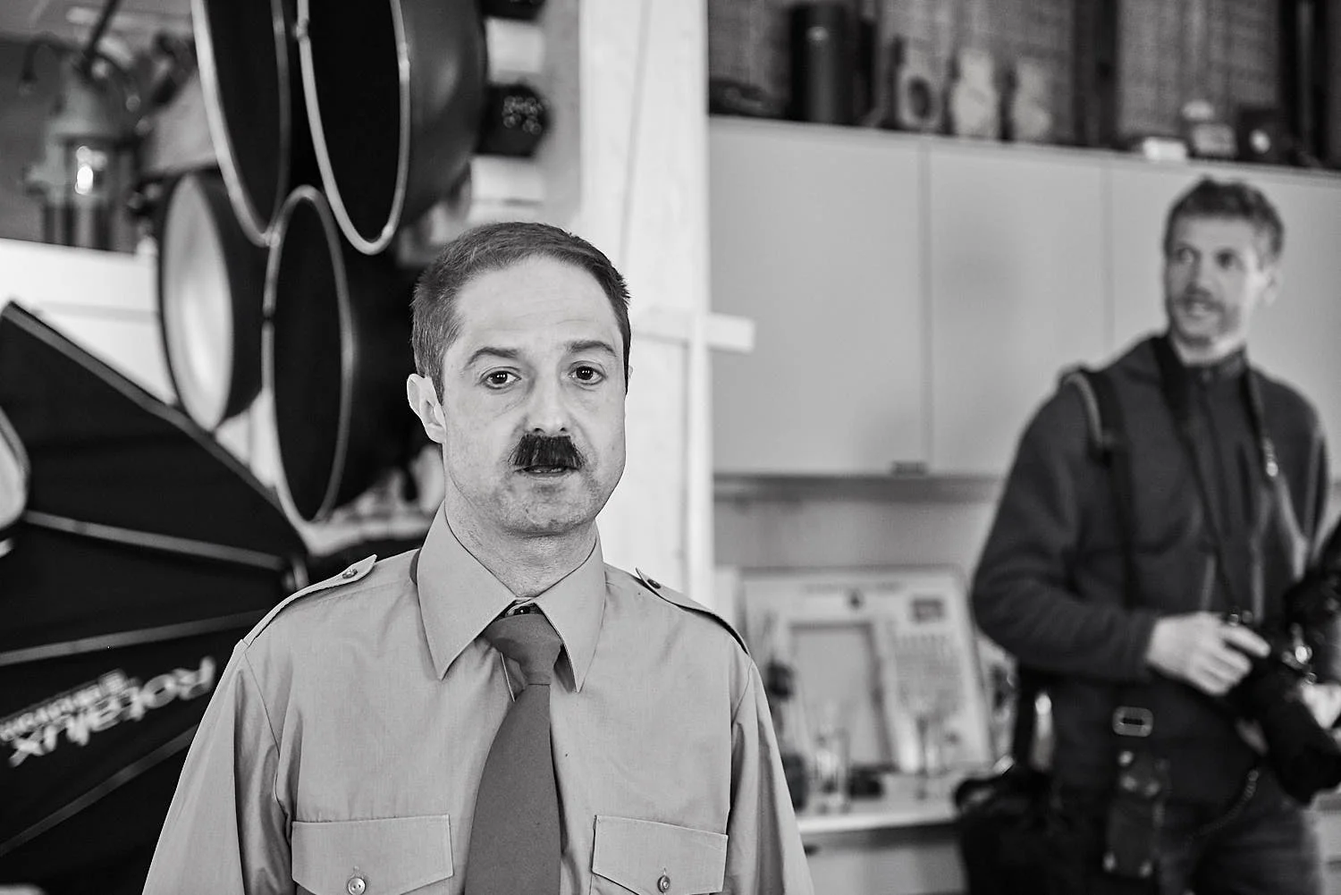From the press conference – Lars Funderud Johannesen as The Dictator .