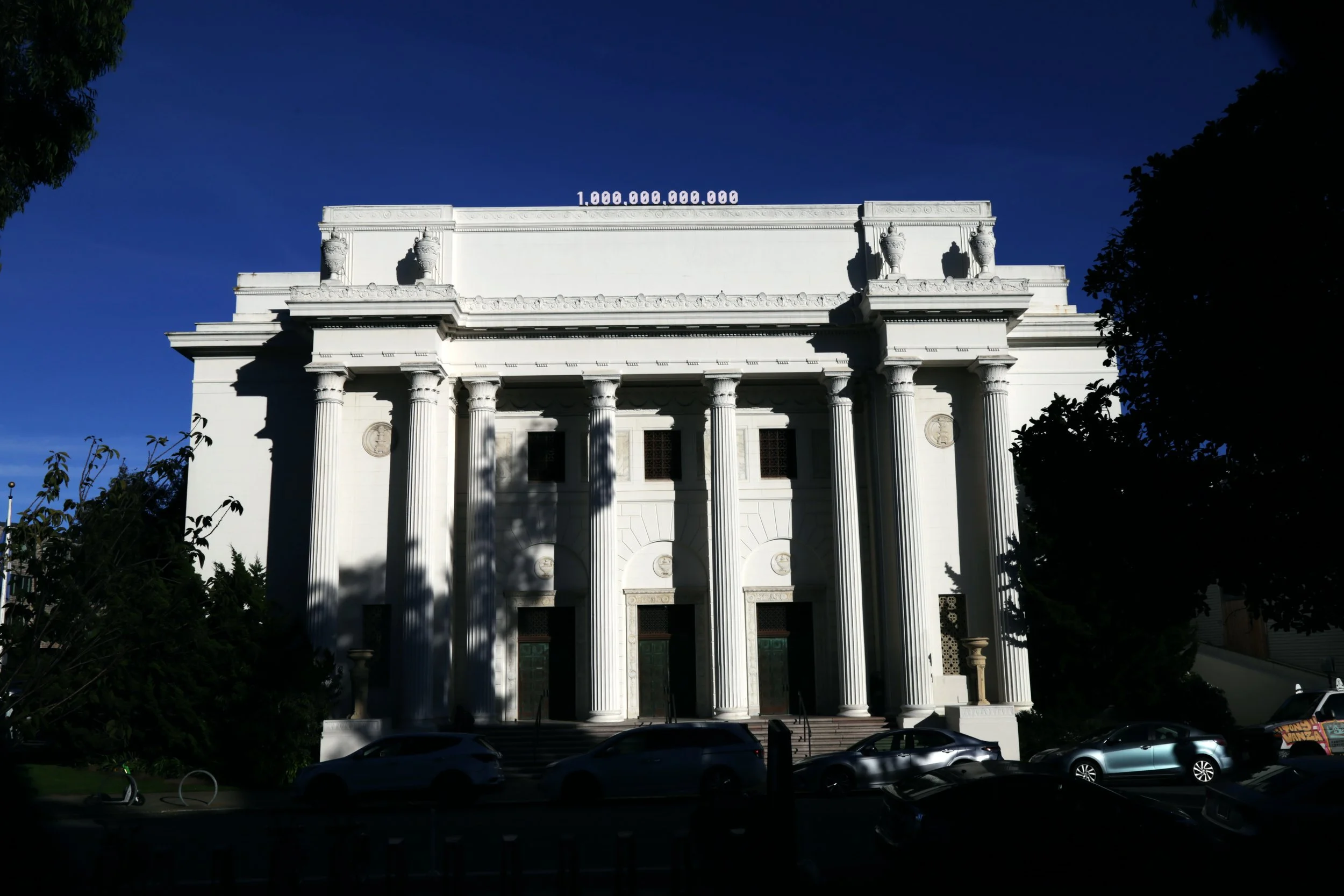   1,000,000,000,000 , 198"&nbsp;x&nbsp;18"&nbsp;x&nbsp;12", douglas&nbsp;fir&nbsp;and&nbsp;acrylic, 2025-2026 Internet Archive x Gray Area Trillionth Webpage Net Art Commission 