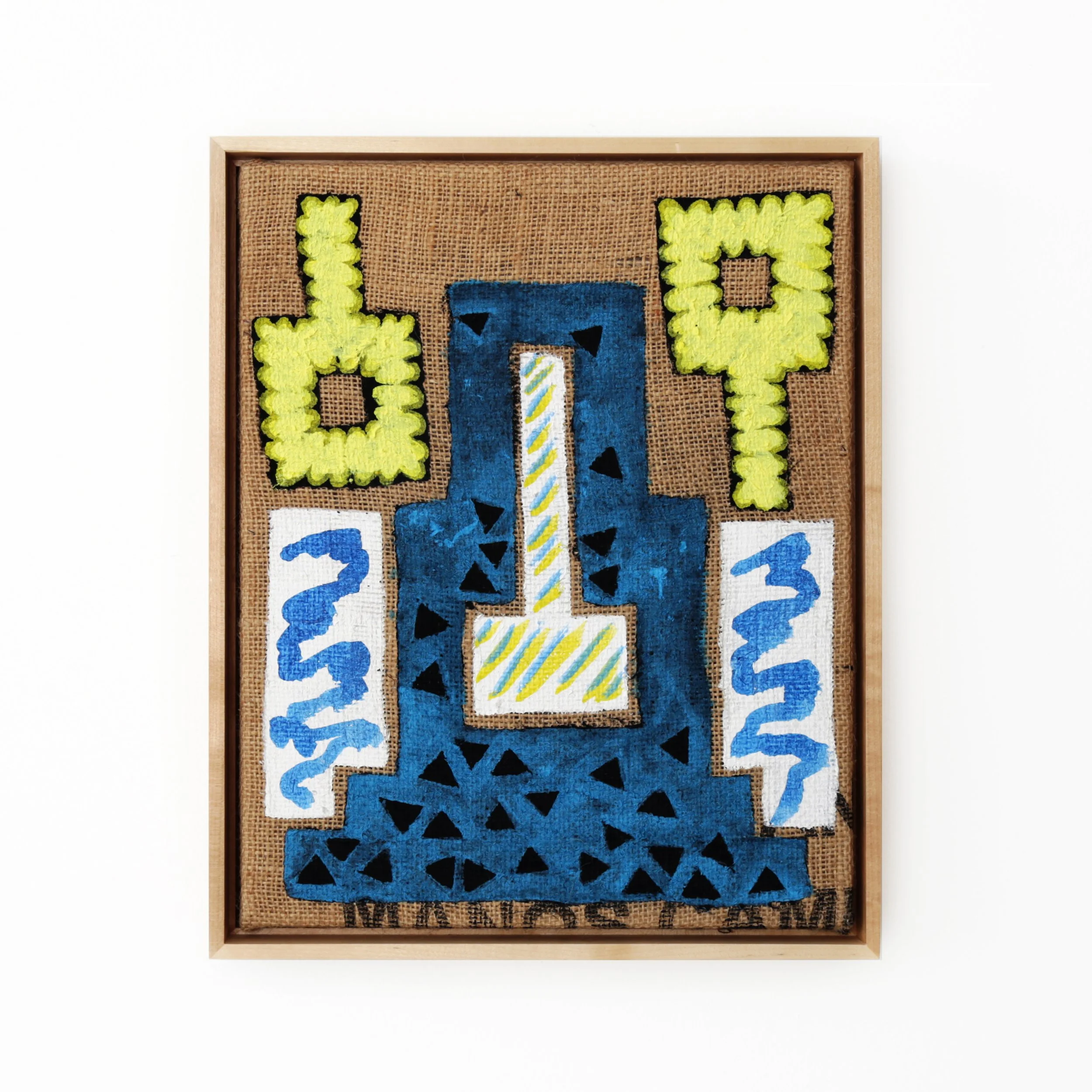   Irrigator,  11" x 14", acrylic on burlap, 2024 