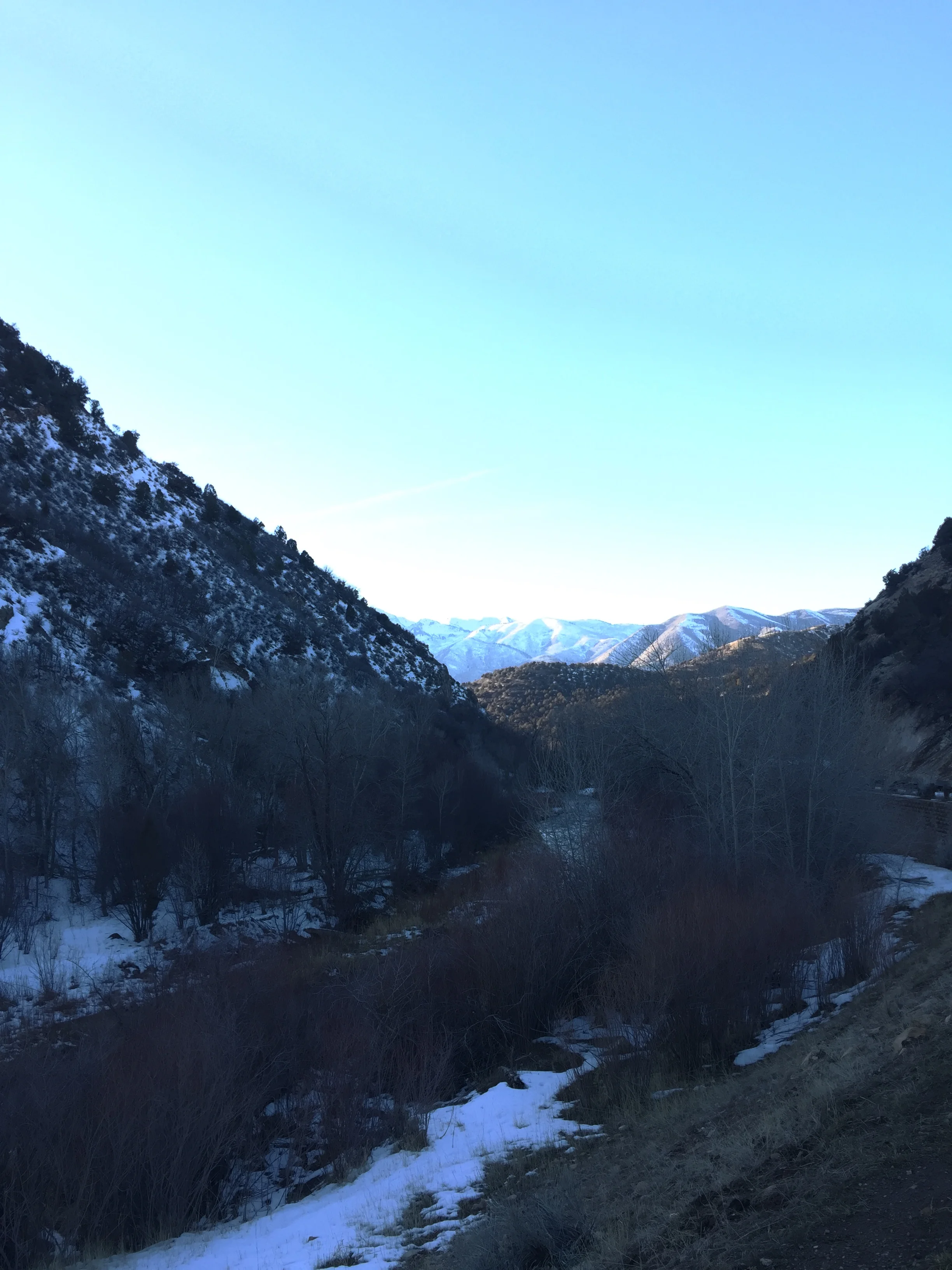 Mountain views. Throughout the entire hike we were almost never in the sun which made for a COLD day. 