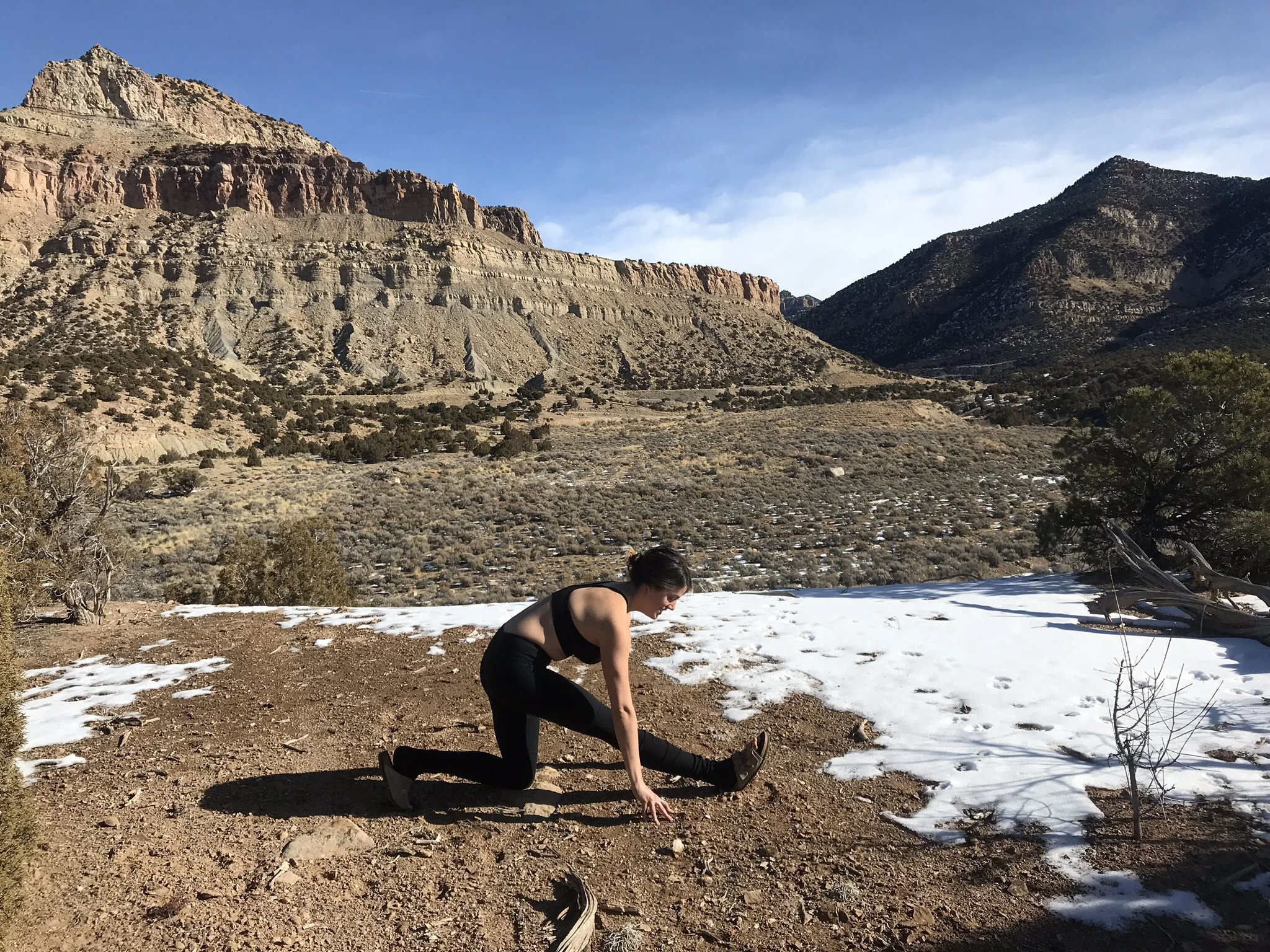 To deepen this stretch let your head hang heavy over your leg and bend your elbows, possibly resting your forearms on the ground beside your outstretched leg.