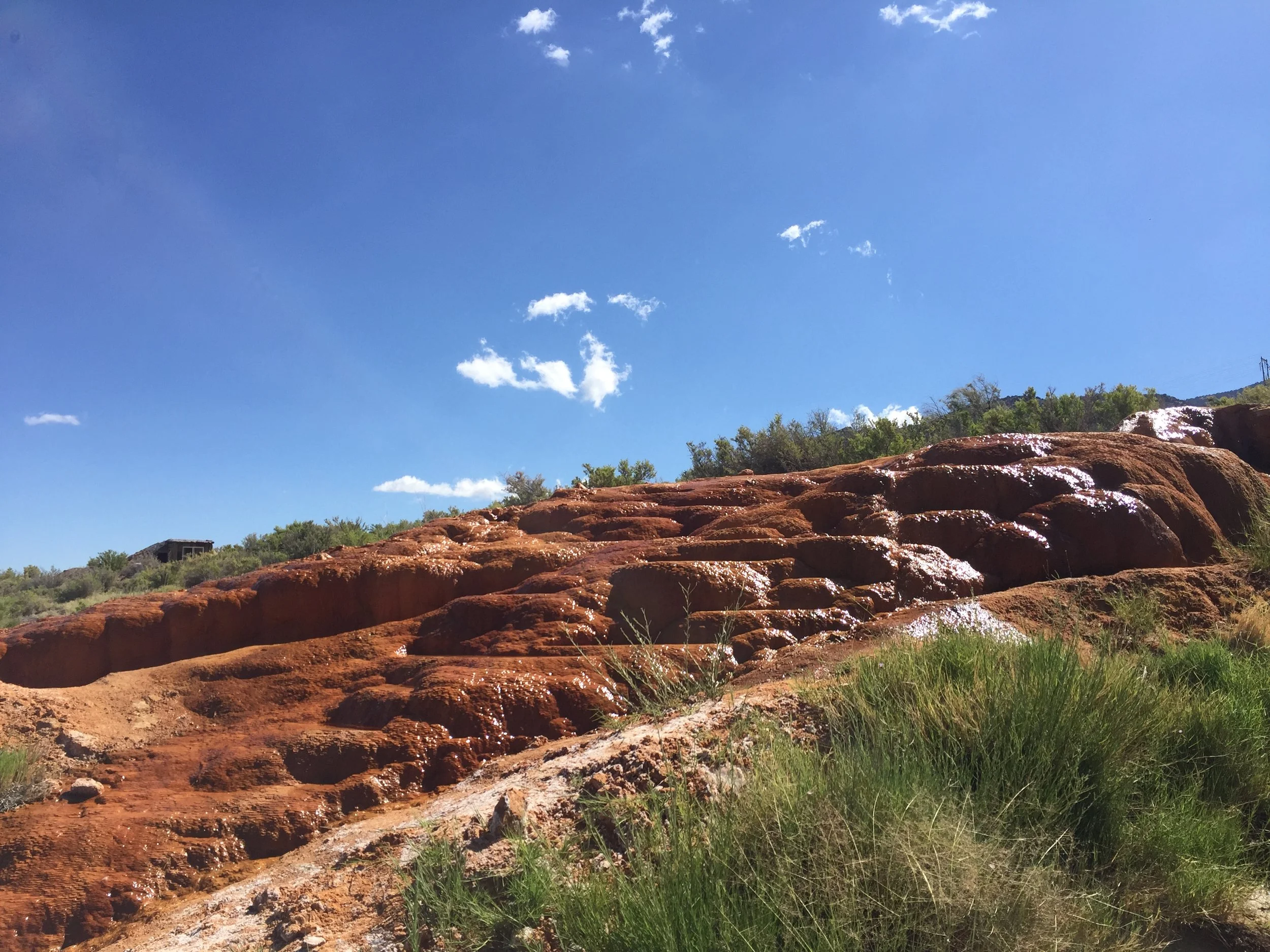 The sounds that come from the trickling water add to the relaxing atmosphere of the hot springs. The water is rich in magnesium, calcium, and iron and the tubs are around 100 degrees making the experience of soaking therapeutic after a weekend of hiking.