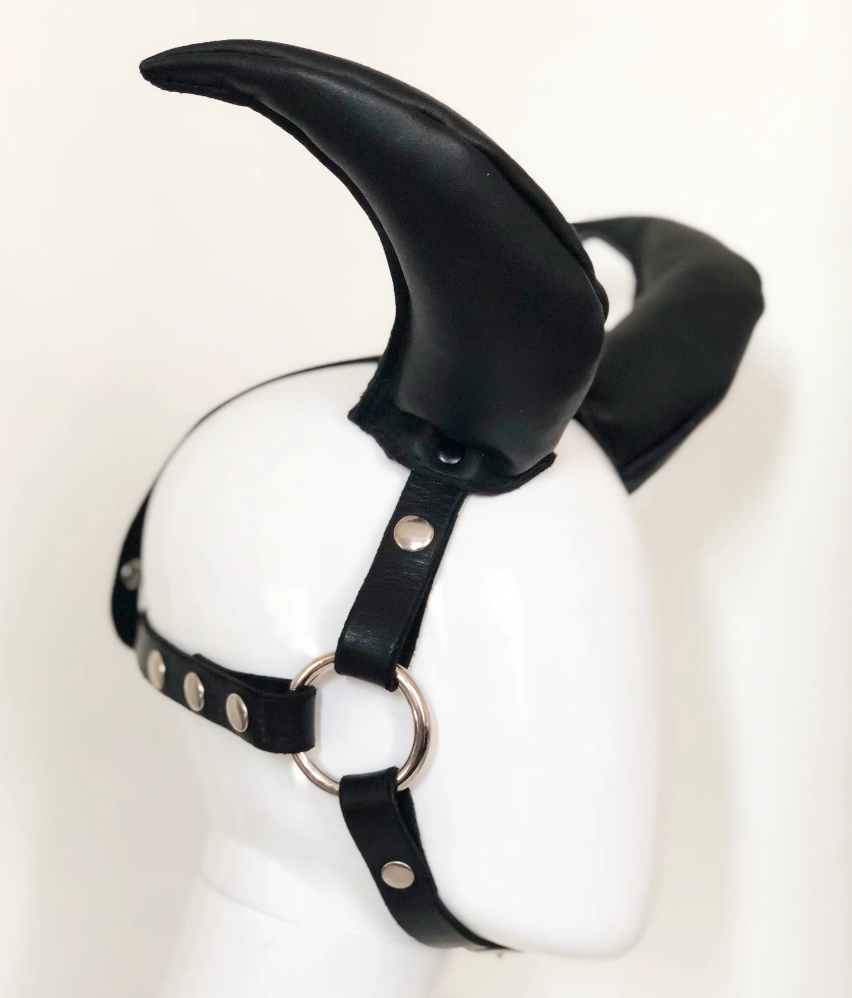 Leather Horned Head Harness