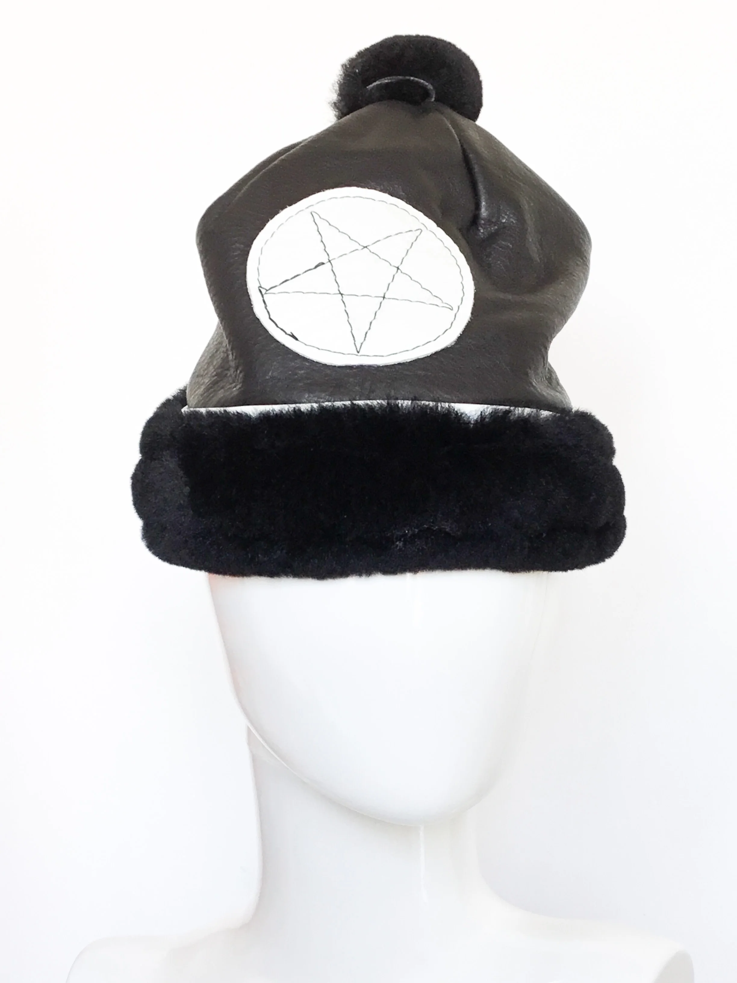 Pentical Leather Beanie