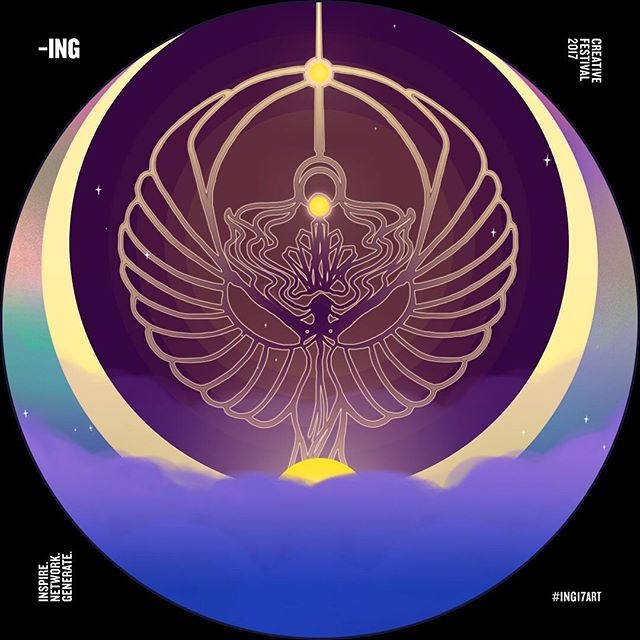 The moon rises 🌙 @ingcreatives #ING17art