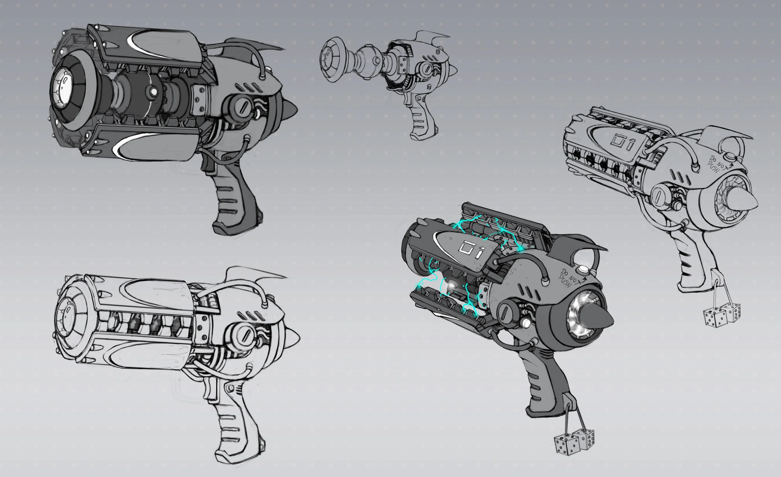 Concept art for first weapon in Vicious Circle