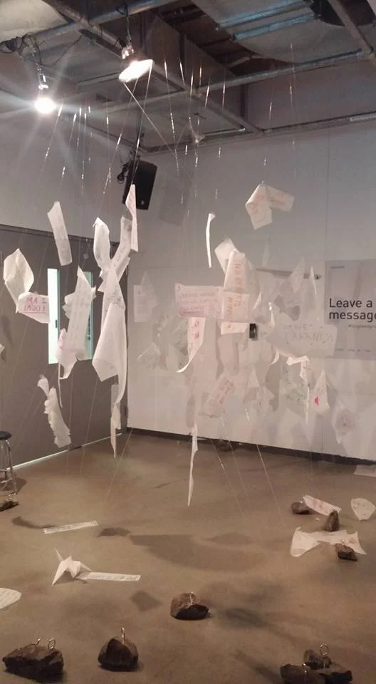 In-situ, our public space installation live during the Concordia Design & Computation Art Graduation Vernissage, Spring 2016. 