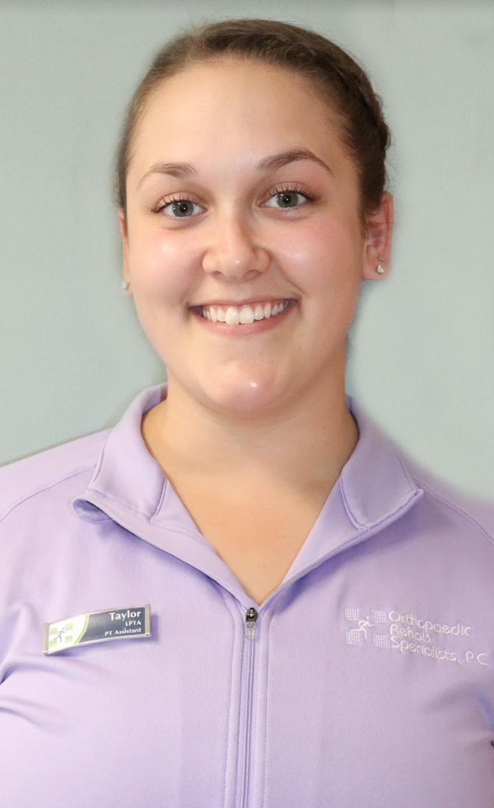 Taylor Parsons -PTA Taylor has been employed as a Therapy Aide with ORS since 2016. She has since received her Associate’s Degree of Applied Science from Baker College of Allen Park and is now treating patients as a Licensed Physical Therapist Assistant. Her clinical interests include orthopedics, neurological disorders, and aquatics. In her spare time, Taylor enjoys camping and hiking with her friends, family, and her dog, Tucker