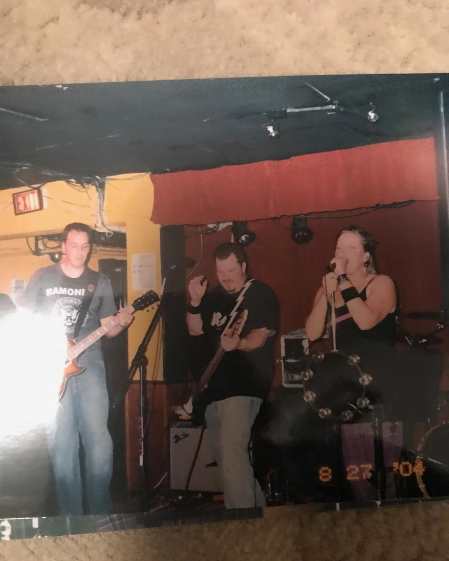Some old school FU for you! @deechdrums  first gig with @drfurocks