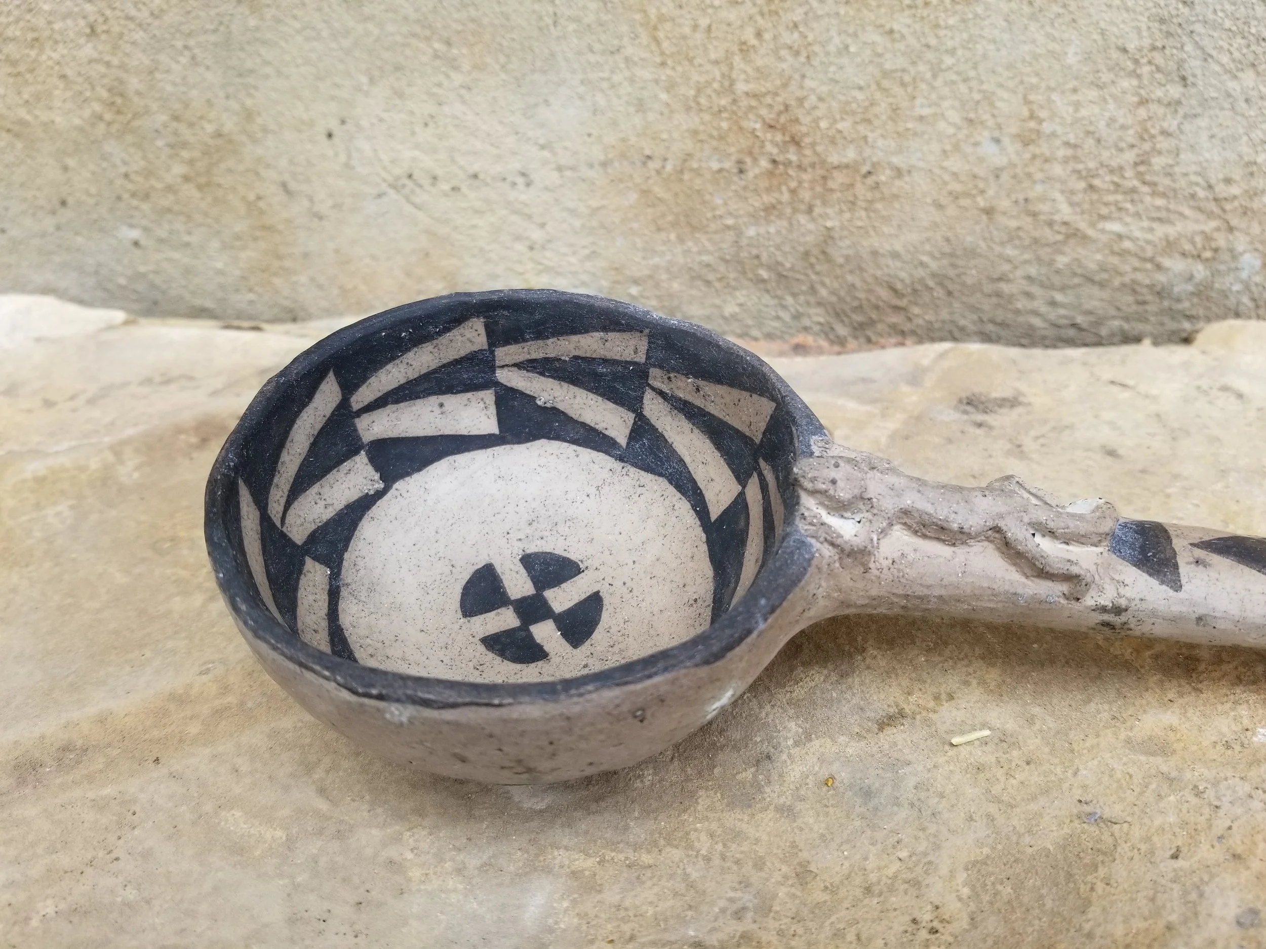 Lizard Effigy Ladle. 8"long 3.25" wide 1.5" tall