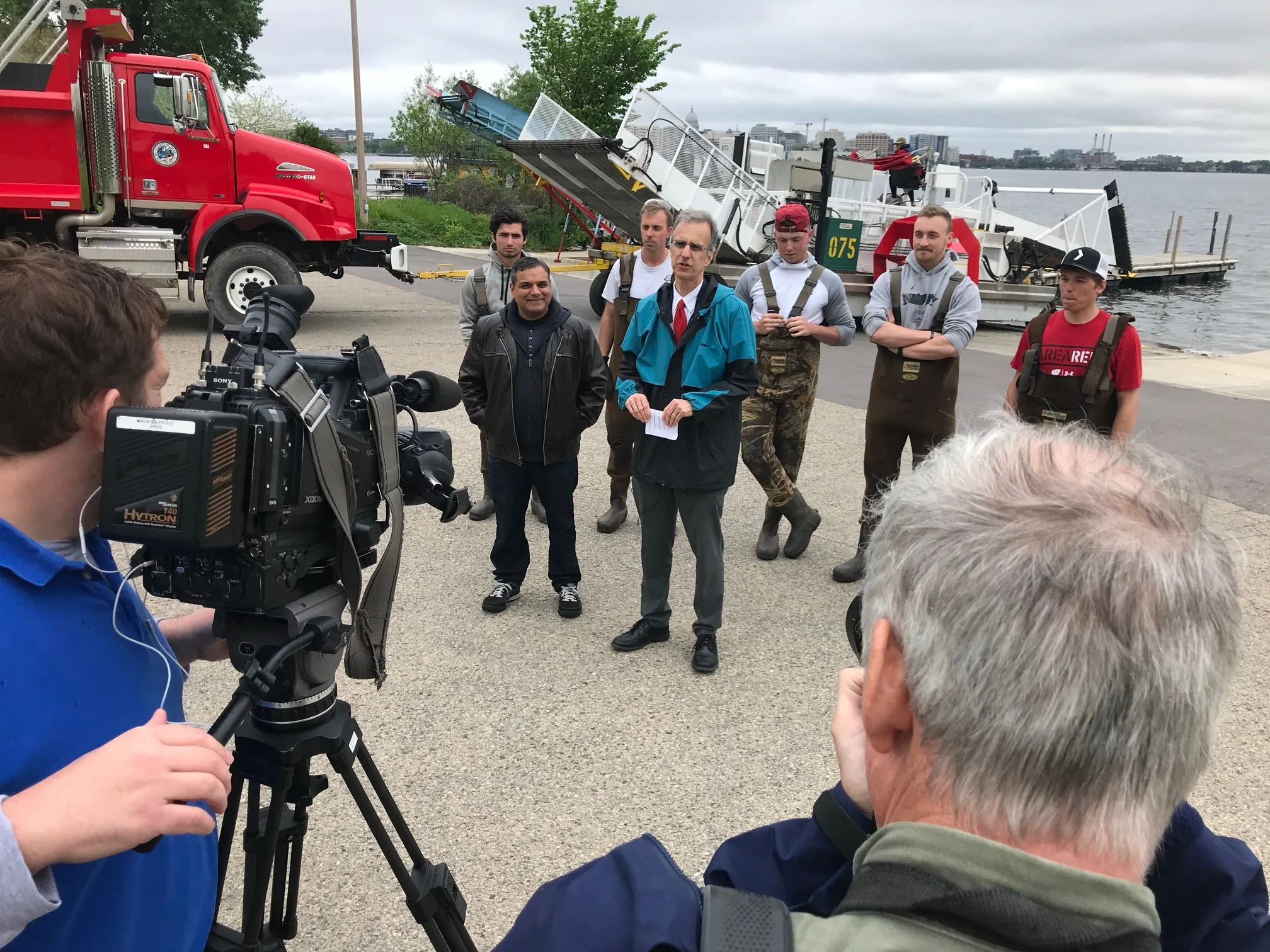 Yogesh joins County Exec Joe Parisi to discuss aquatic plant harvesting and dredging.