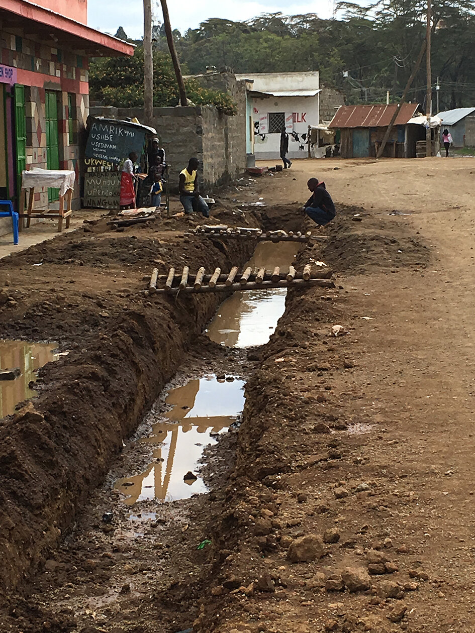 Open drains in Naivasha