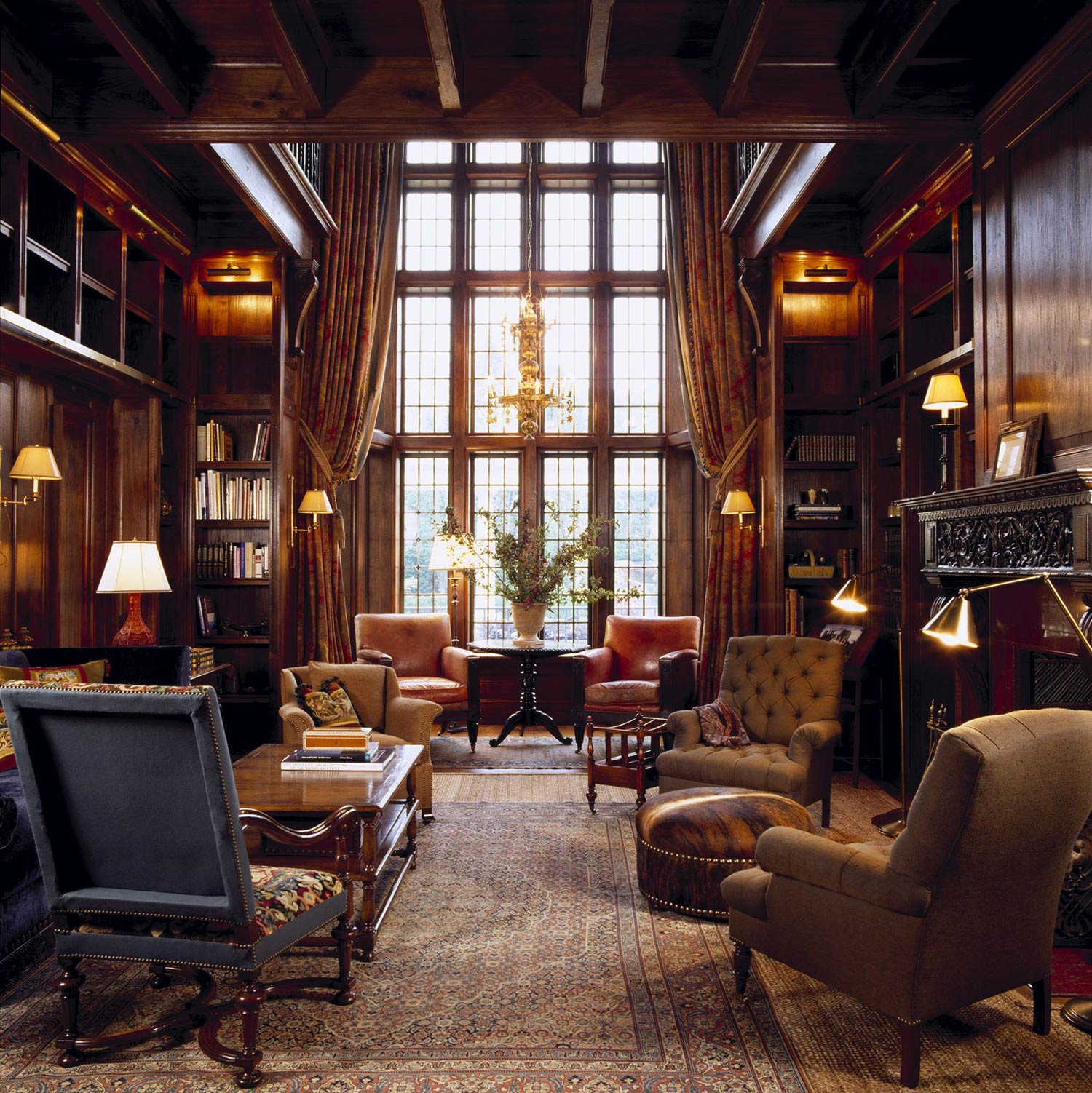window treatments & reupholstery Interior Design: Bruce Fox, Inc.
