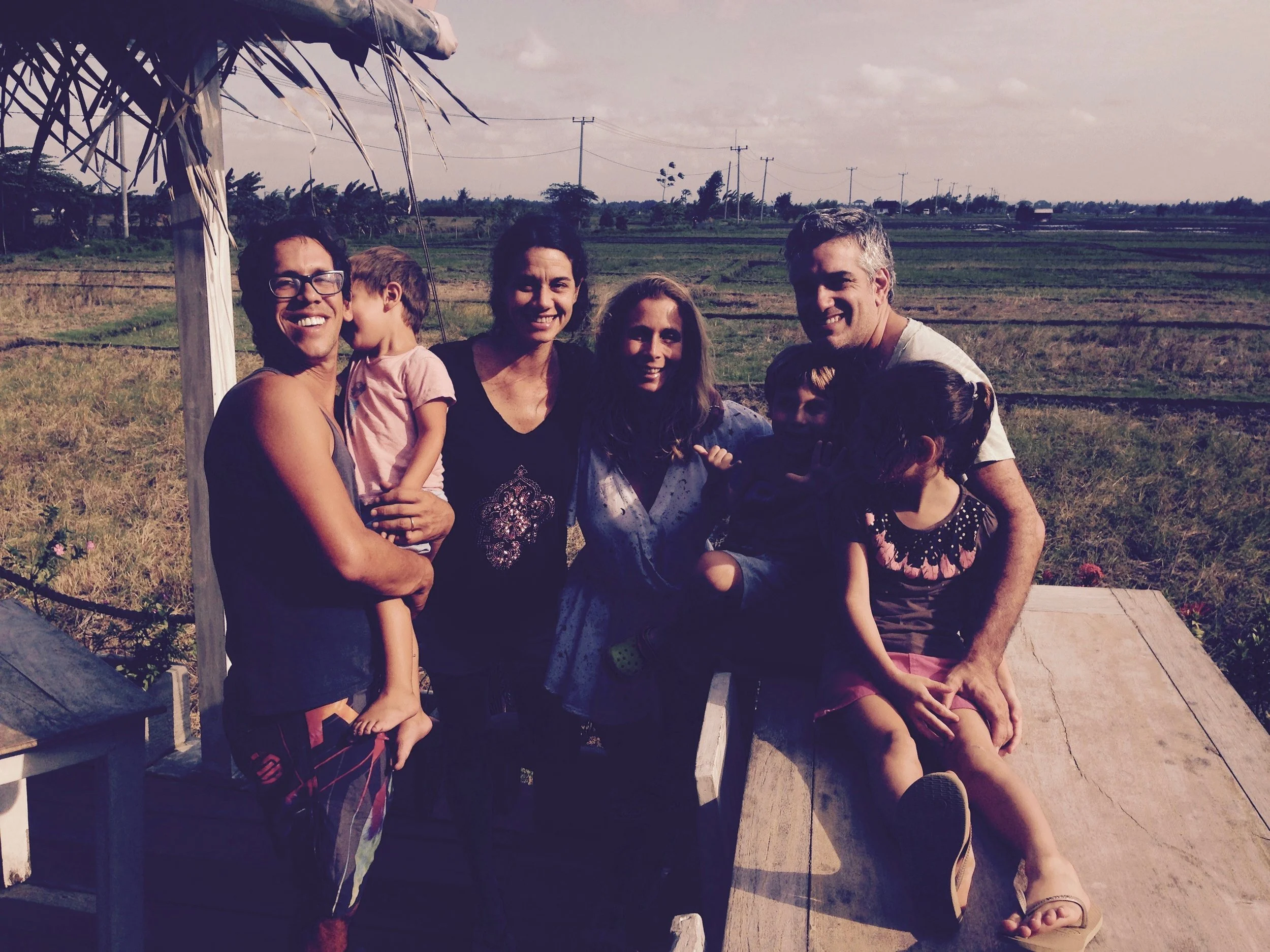 Lunch in the rice paddies.