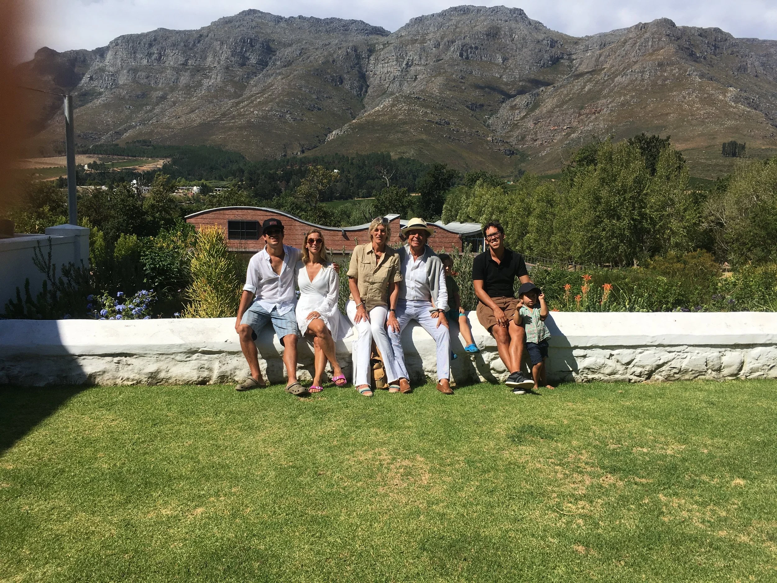 In Stellenbosh, visiting the vineyards.
