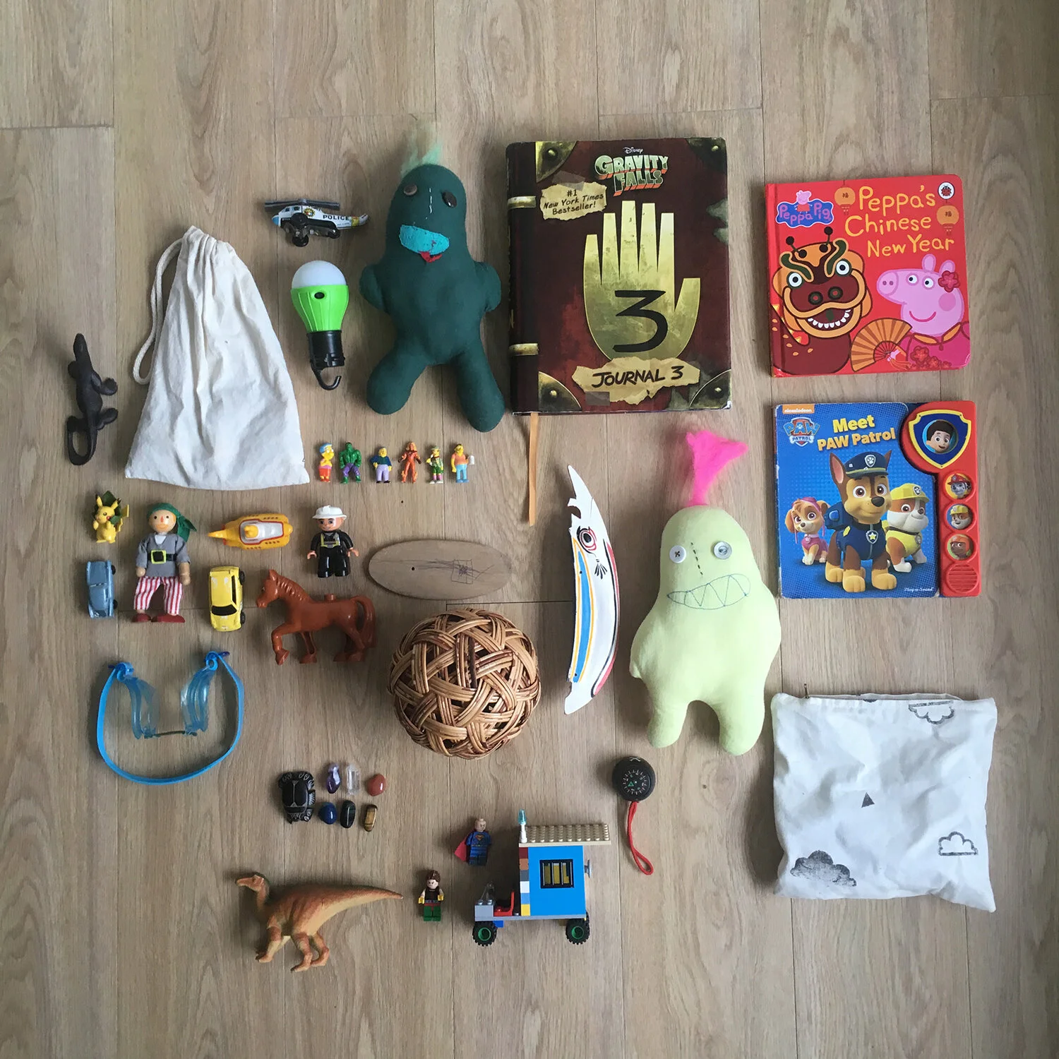 Some things that the boys carry in their backpacks.