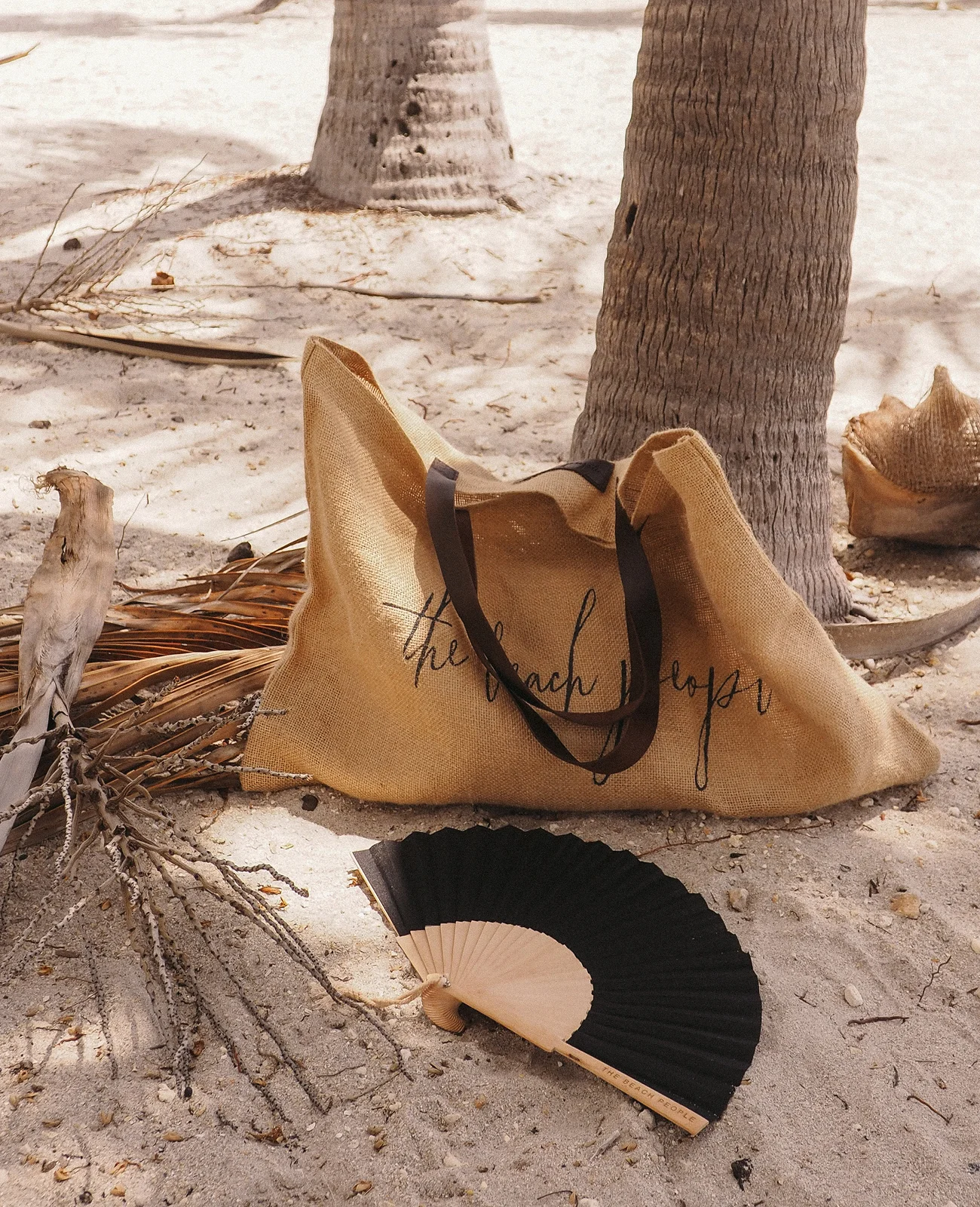 Our Original Jute Bag and Linen Fan .