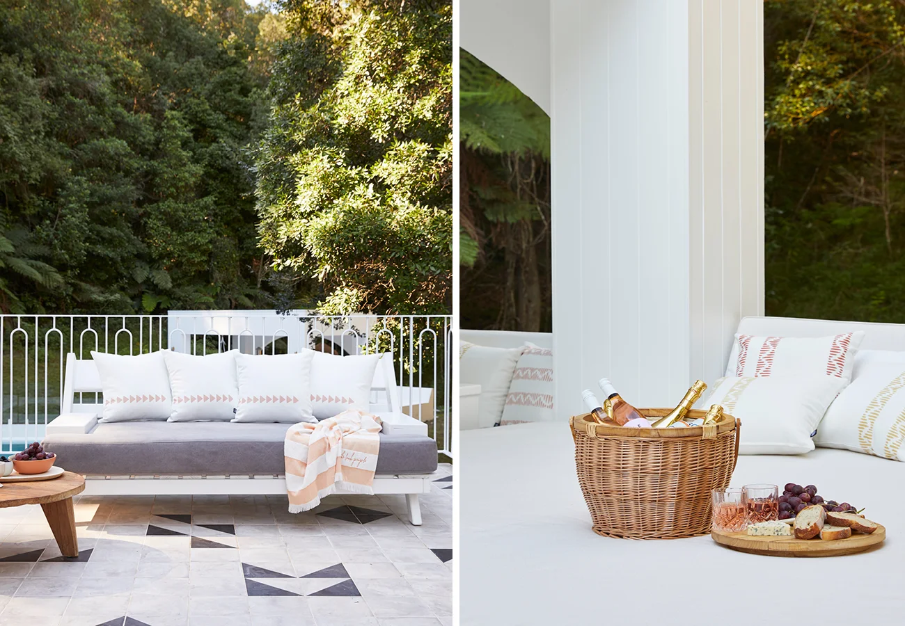 Our Pool Towel and Picnic Basket - Shop online here .