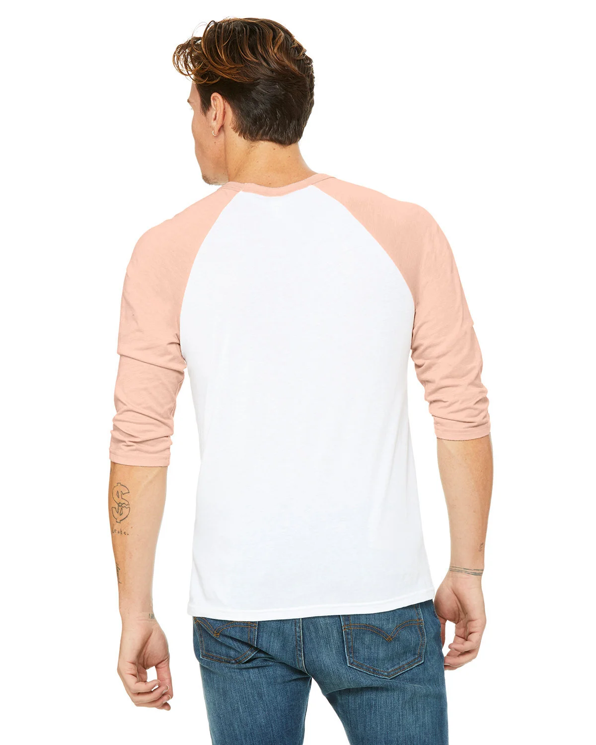 peach baseball tee