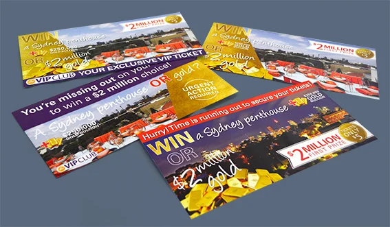 RSL Art Union Draw 333 envelopes