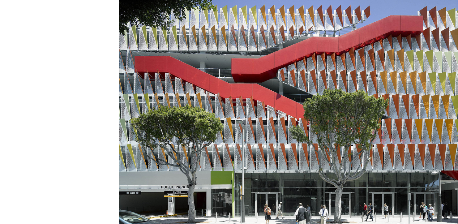 Parking Structure 6 /// Client: City of Santa Monica /// Retail, public parking, bicycle rack and lockers /// Santa Monica, CA /// https://www.studiojantzen.com/projects/santa-monica-parking-6