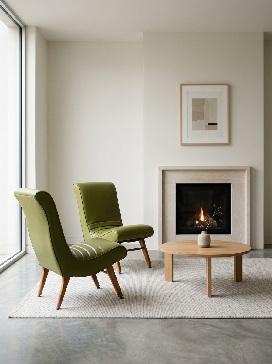 Vintage vinyl  lounge chairs - "the Gilberts"