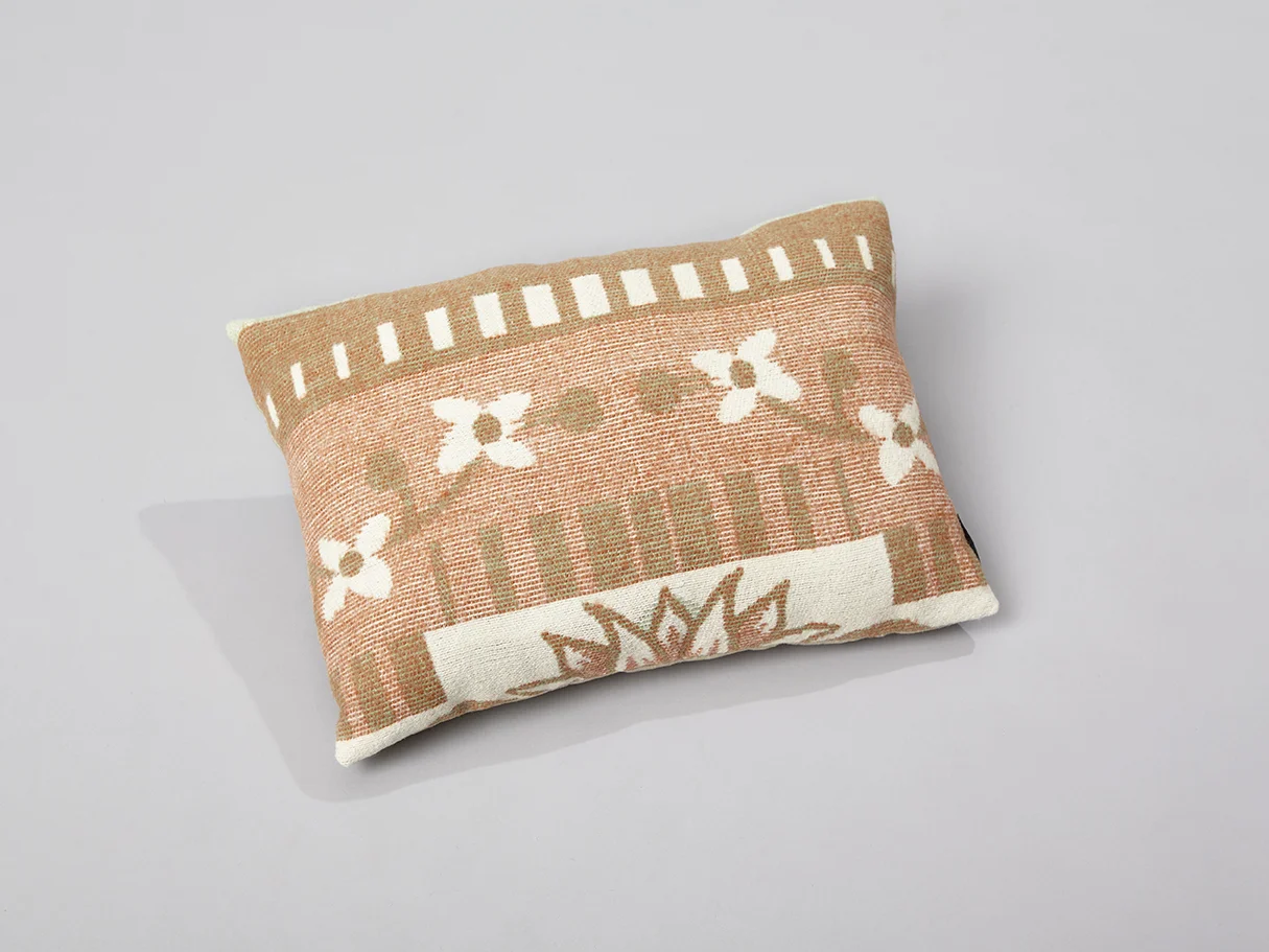 cushion made from a vintage wool plaid by dumped & ditched