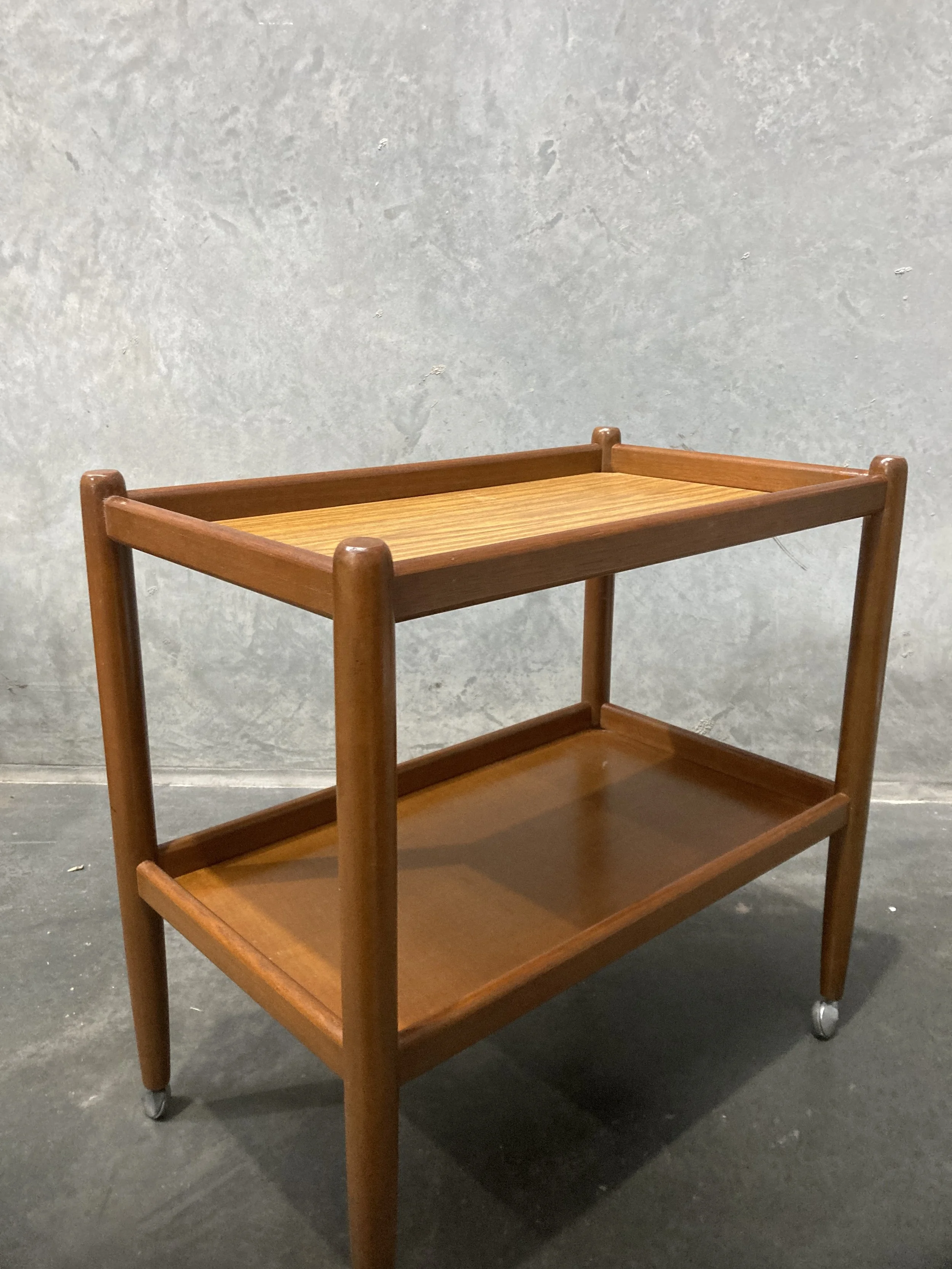 Parker mid century Drink trolley teak two tier