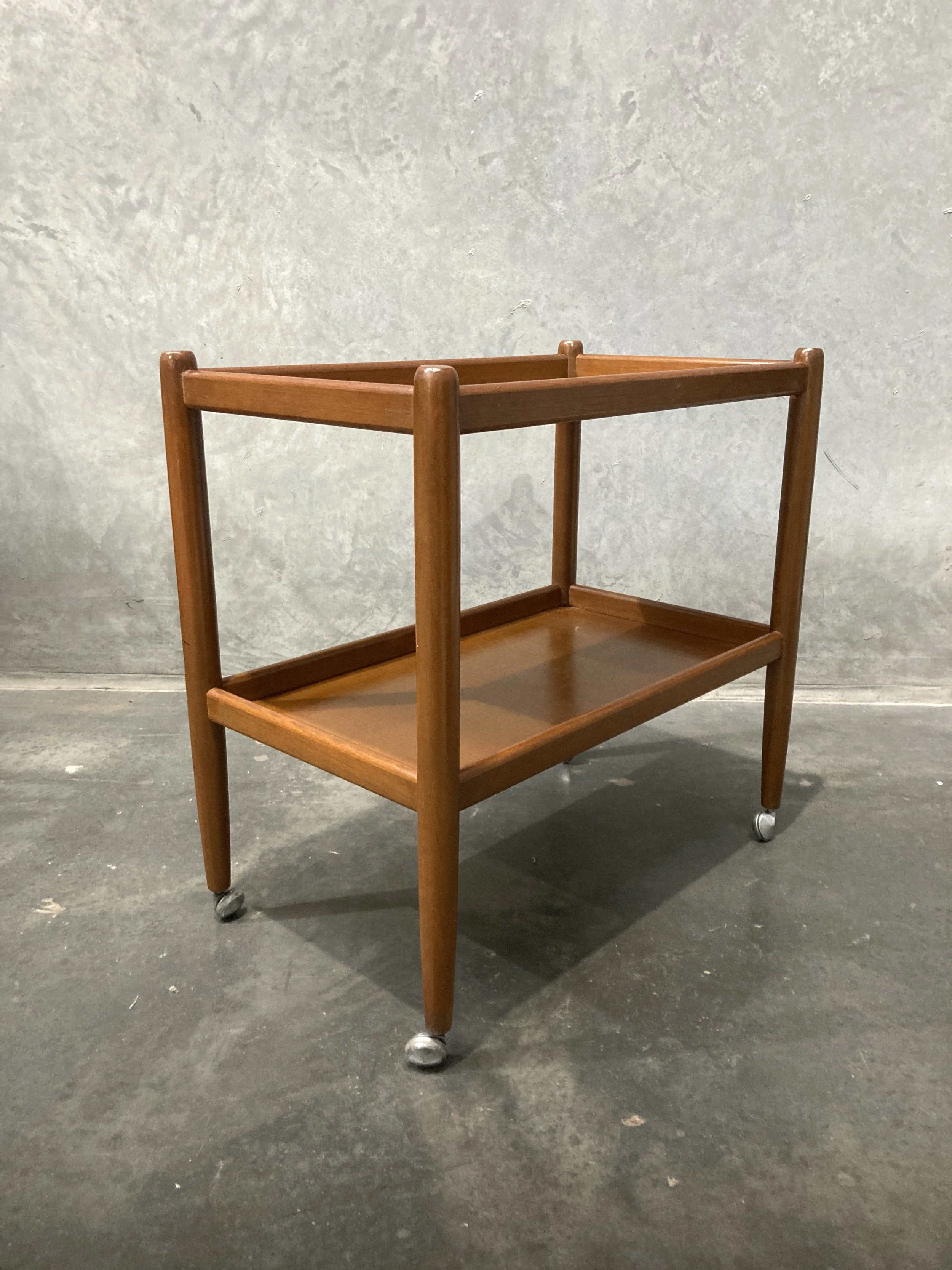 Parker mid century Drink trolley teak two tier