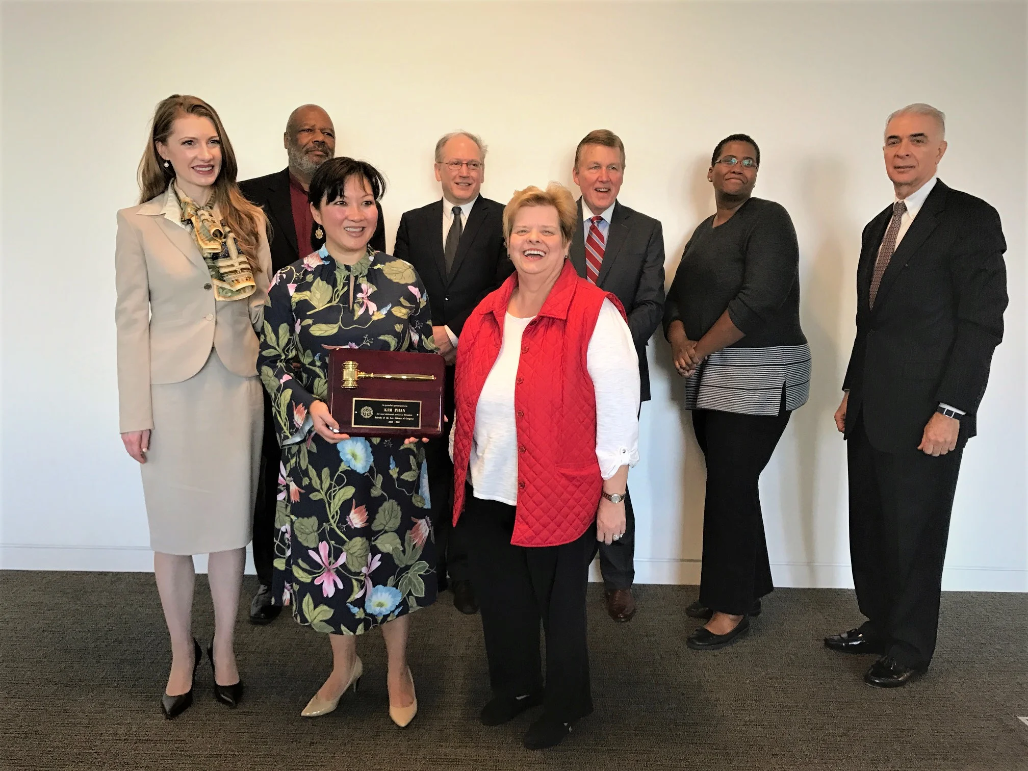 Honoring The Friends of the Law Library of Congress Board of Governors Past President Kim Phan (American University WCL photos; Billie Jo Kauffman)