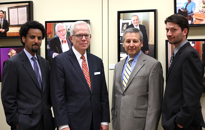 Hanibal Goitom, Robert Newlen, Peter Roudik, and Andrew Weber – Law Library presenters at the 2013 National Book Festival (Library of Congress photos)