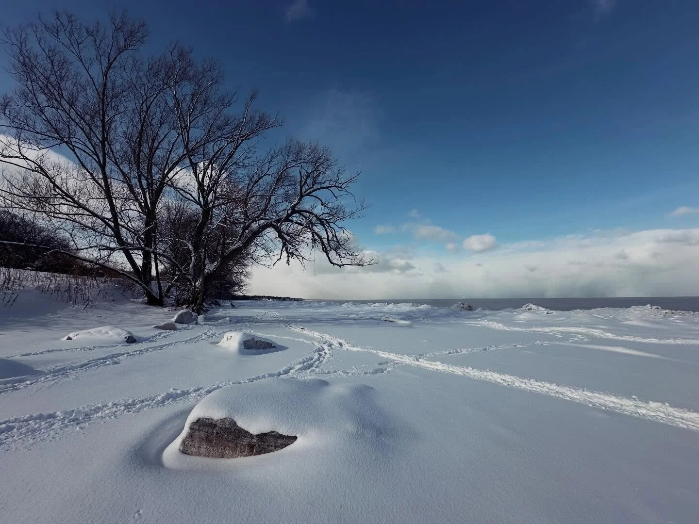 Some really stormy clouds over the lake today!