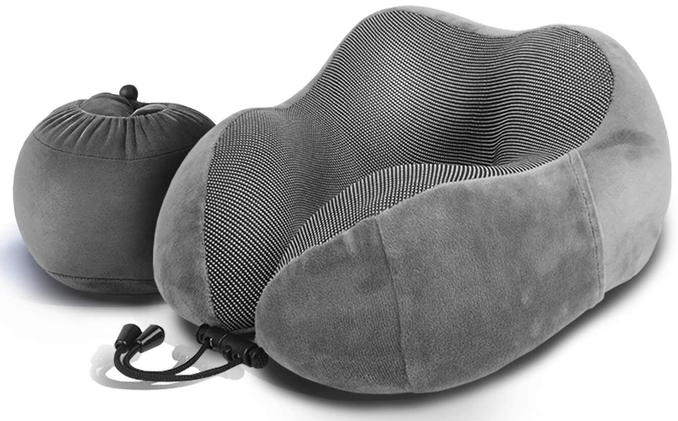 Travel Pillow - Luxsure Memory Foam Neck Pillow &amp; Comfortable Head Cushion Flight Pillow Special Designed for Airplane &amp; Car &amp; Office Use
