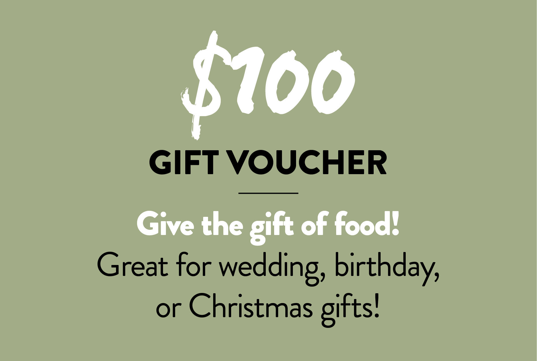 $100 In-store Gift Voucher