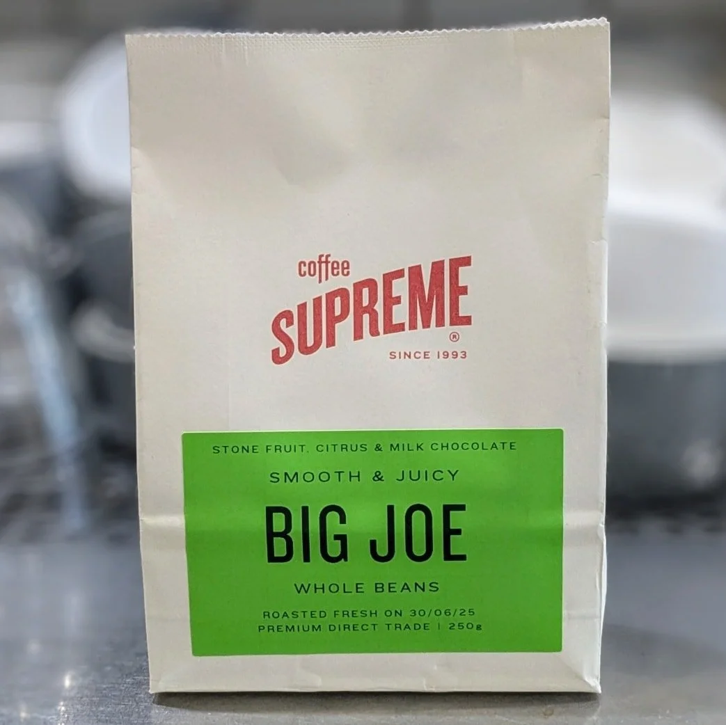 ☕ NEW ☕ We are now stocking retail bags of  @coffee_supreme_au's Big Joe blend! Perfect for your daily filter coffee, you can even try it first in our cold brew or batch brew.