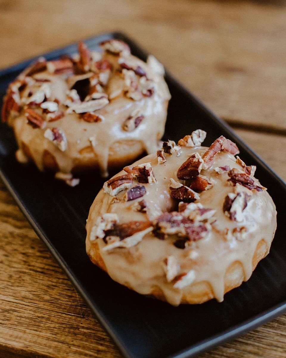 Maple Pecan doughnuts are in-store today! Along with jam and lemon curd filled, cinnamon, and sprinkle. See you soon!