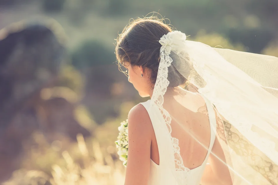 velo del vestido de novia