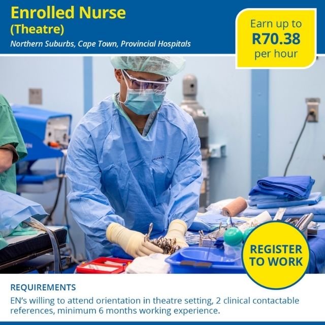 Enrolled Nurse Theatre - Cape Town 