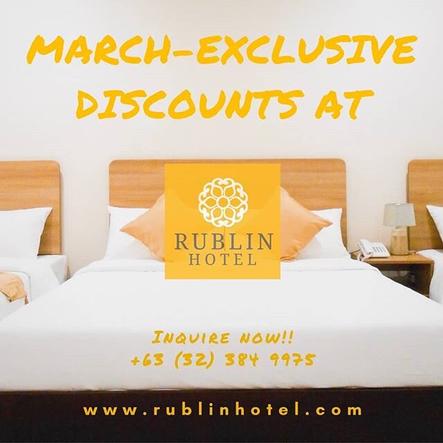 MARCH-EXCLUSIVE RATES for the whole month starting at 1,288 nett per night!! Inquire now by call, FB message or email!