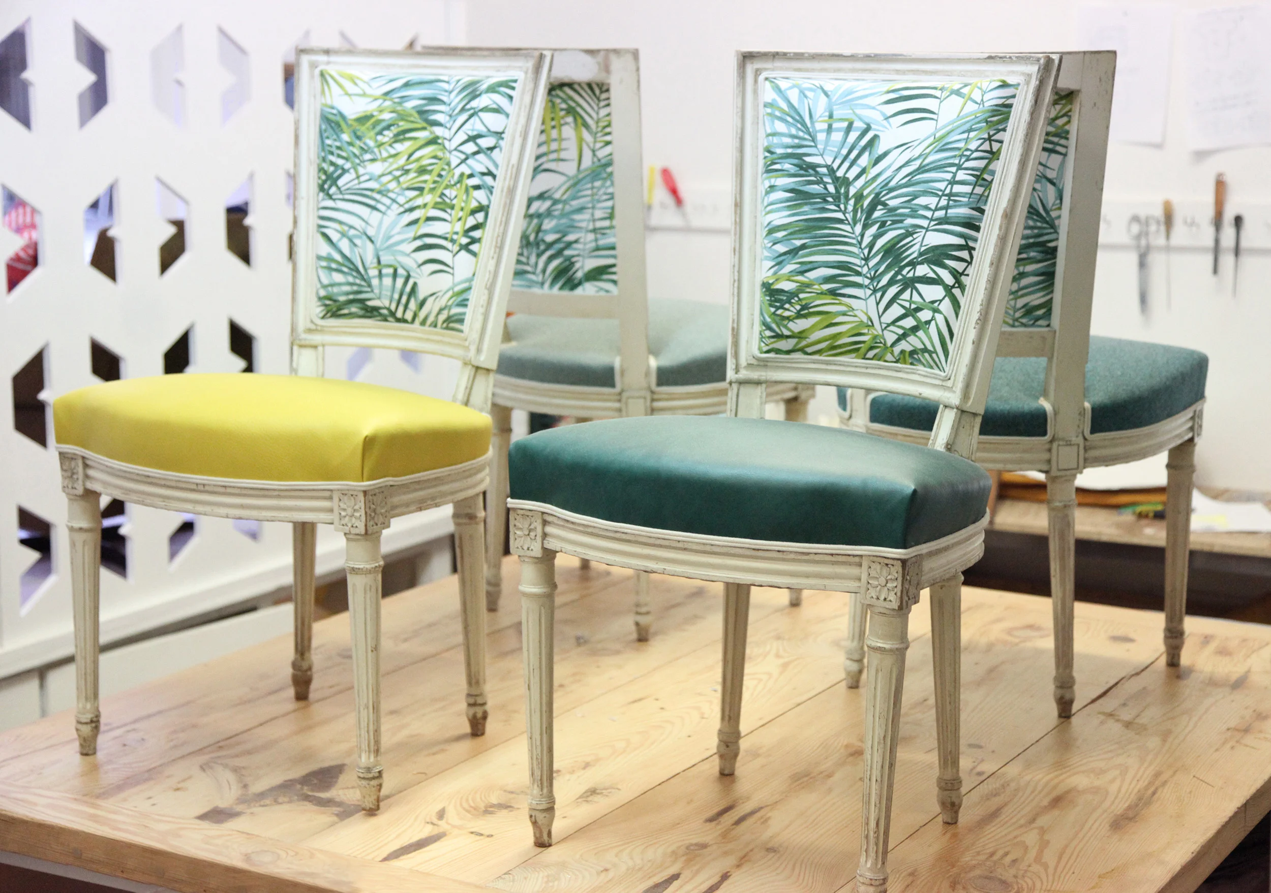 Lot de 4 chaises JUNGLE