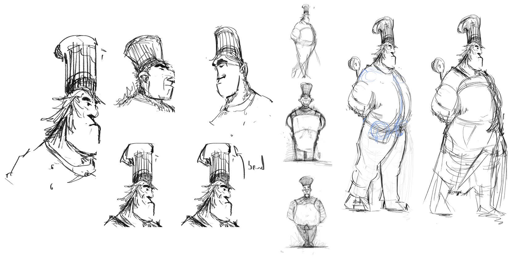 Development sketches to find a direction.