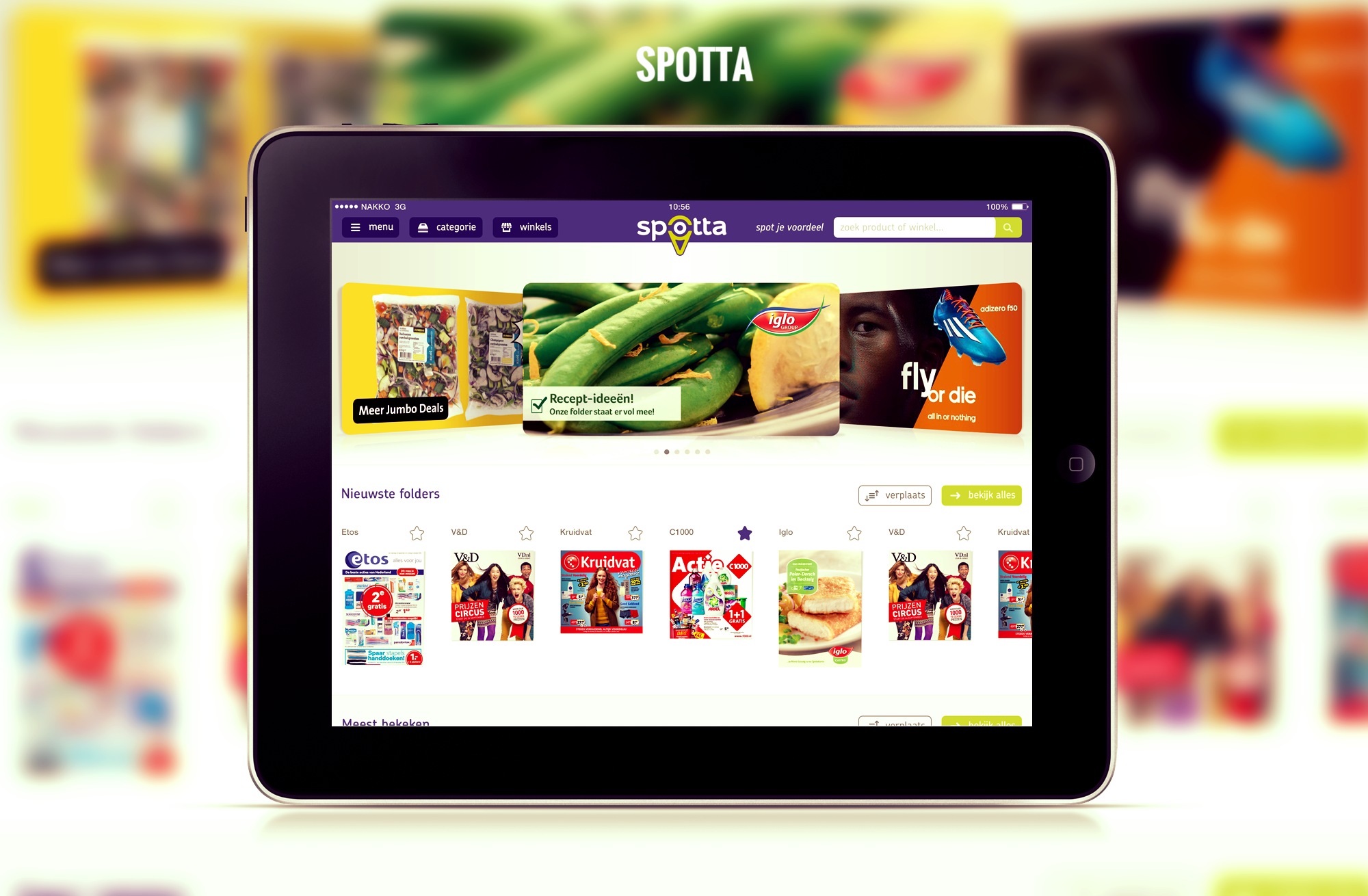  Nakko has been developing the Spotta (TSFKAF – TheServiceFormerlyKnowAsFolders.nl) platform since 2011. Everything, from custom CMS, to conversion platform, to website, to reporting tools, to big data, to apps, to architecture, to design, to… everything and then some! More than a million downloads for the apps alone, this project has really taught us the ins and outs of how to handle a large user base. 