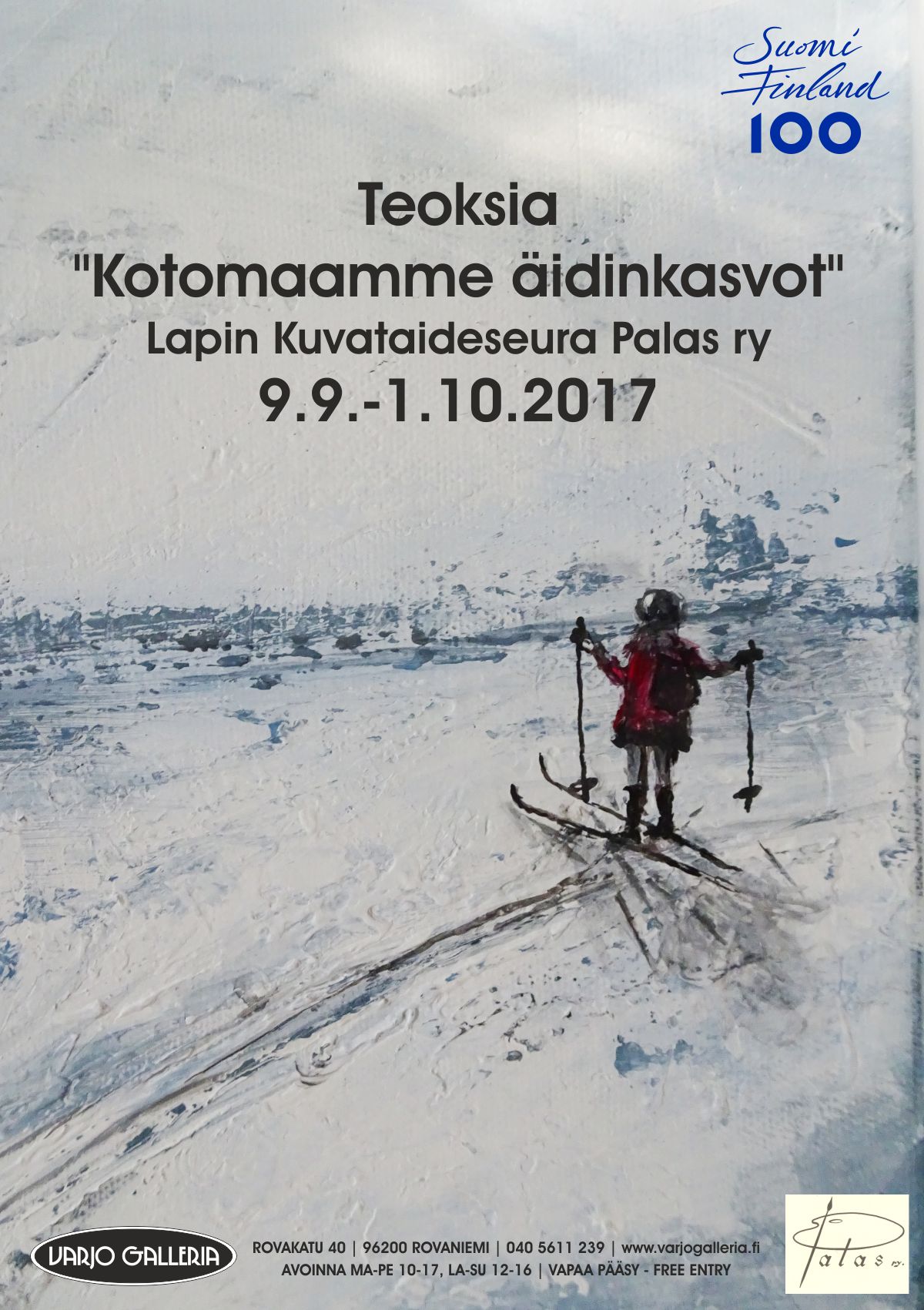 Suomi 100 -juhlanäyttely "Kotomaamme äidinkasvot" 1. Varjo Galleriassa 9.9.-1.10. 