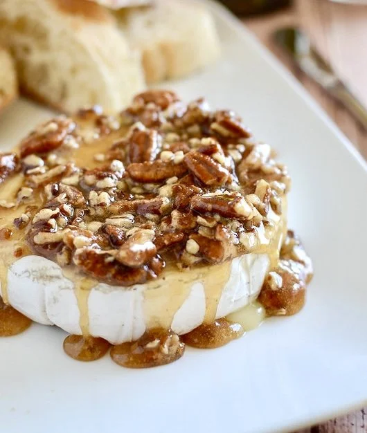 Baked Brie with Dried Fruit & Nut Topping