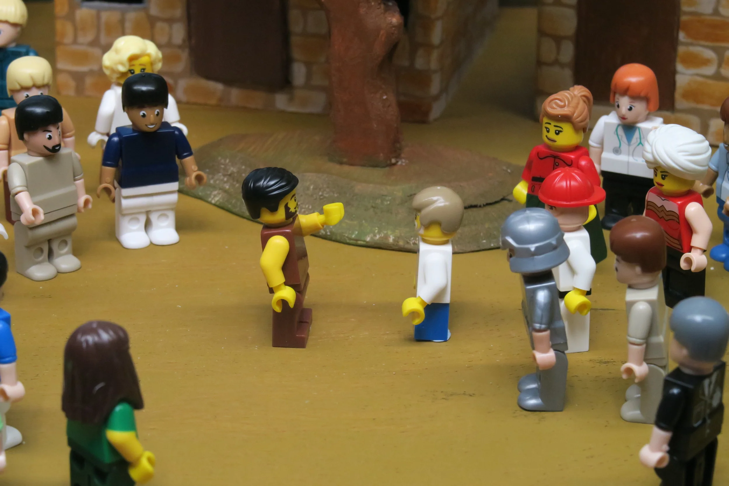   Slide 14  Zacchaeus quickly climbed down from the tree and Jesus told him that he needed to spend some time with him. All the people in the crowd murmured about this, saying “does Jesus know what sort of a person Zacchaeus is, he’s a cheat and only