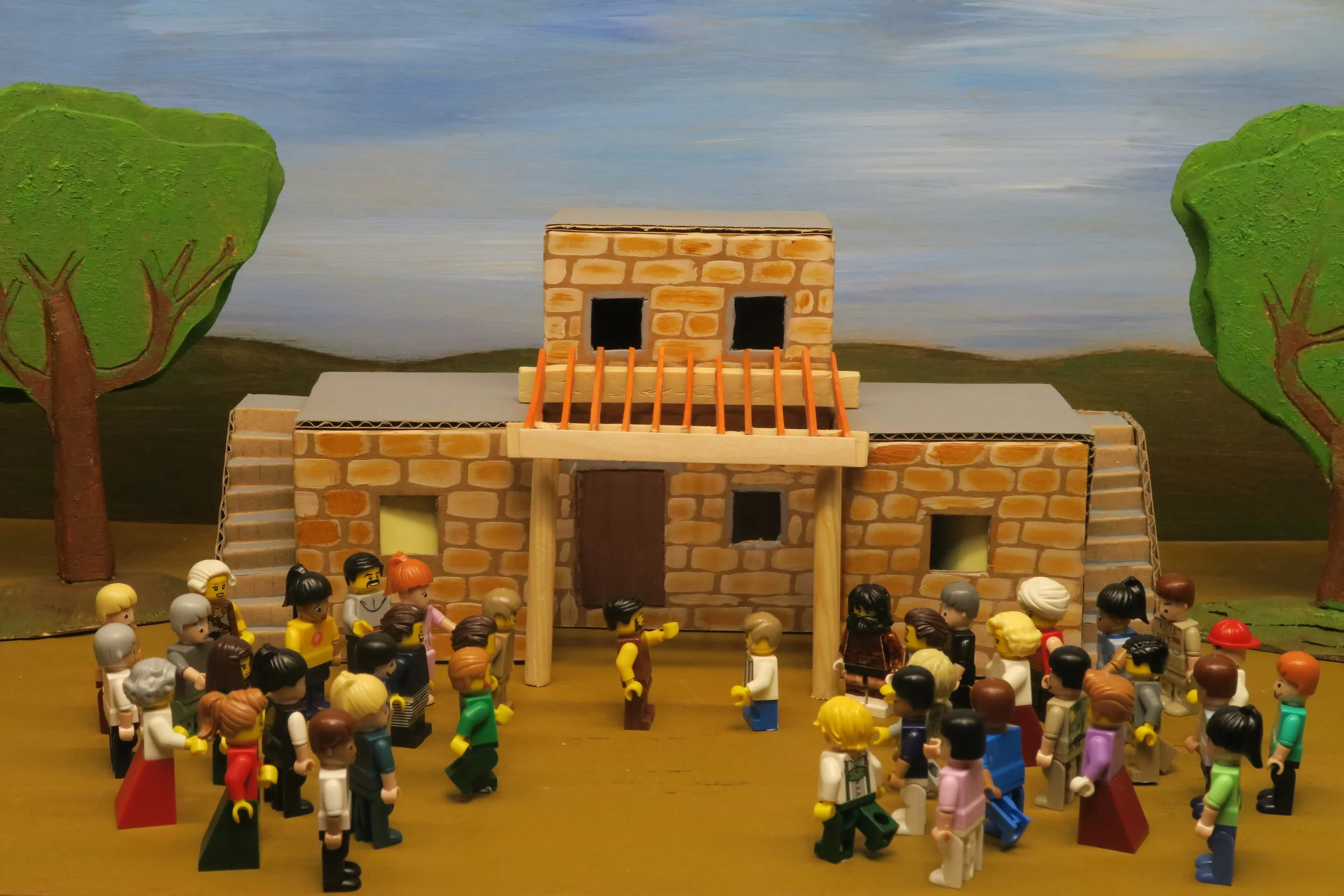   Slide 15  So off they went to Zacchaeus’ home. He had his servants prepare a meal for them and Jesus talked to Zac about God His father and how much He loved him. 