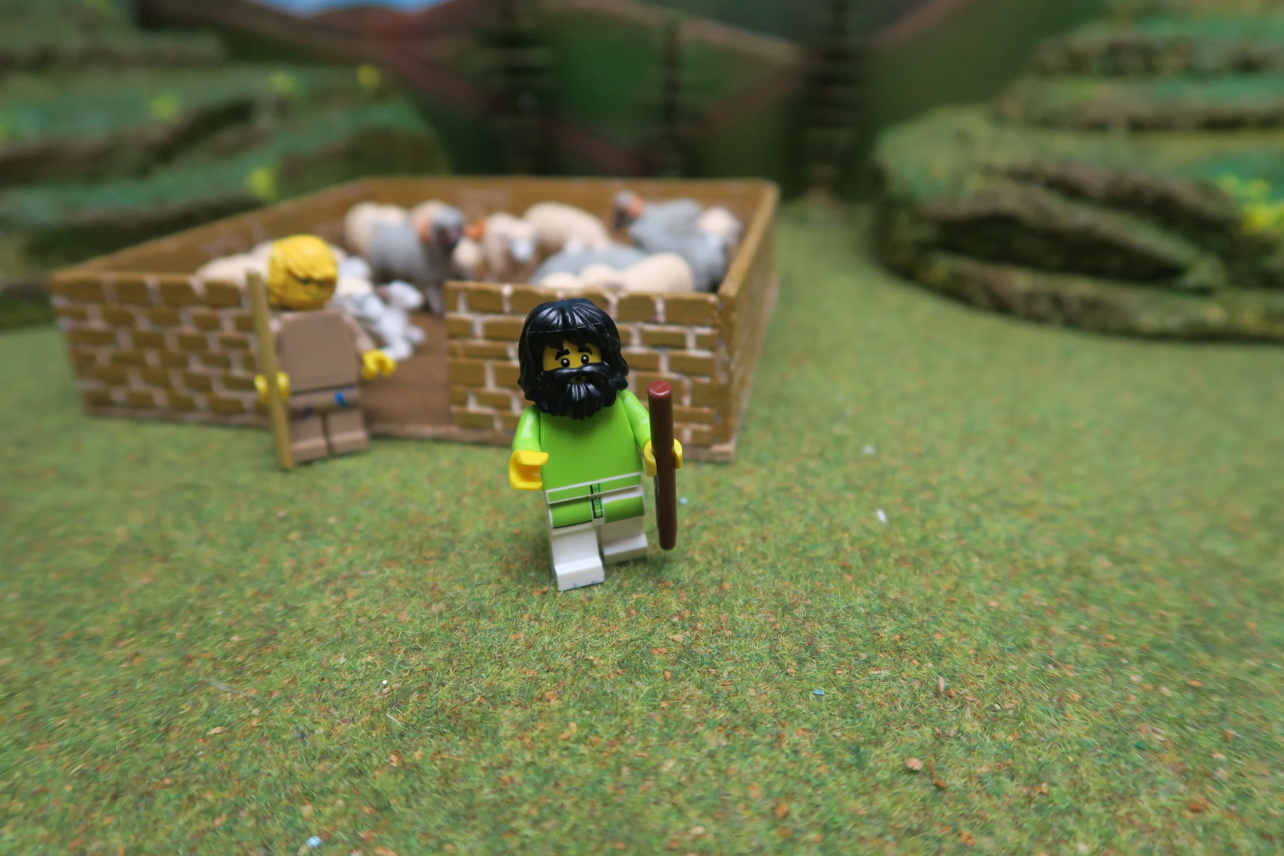   SLIDE 5  His friend watched as the shepherd made for the hills where the sheep had been grazing that day. How had the lamb wondered off? Why hadn’t the lamb followed along with all of the others?   