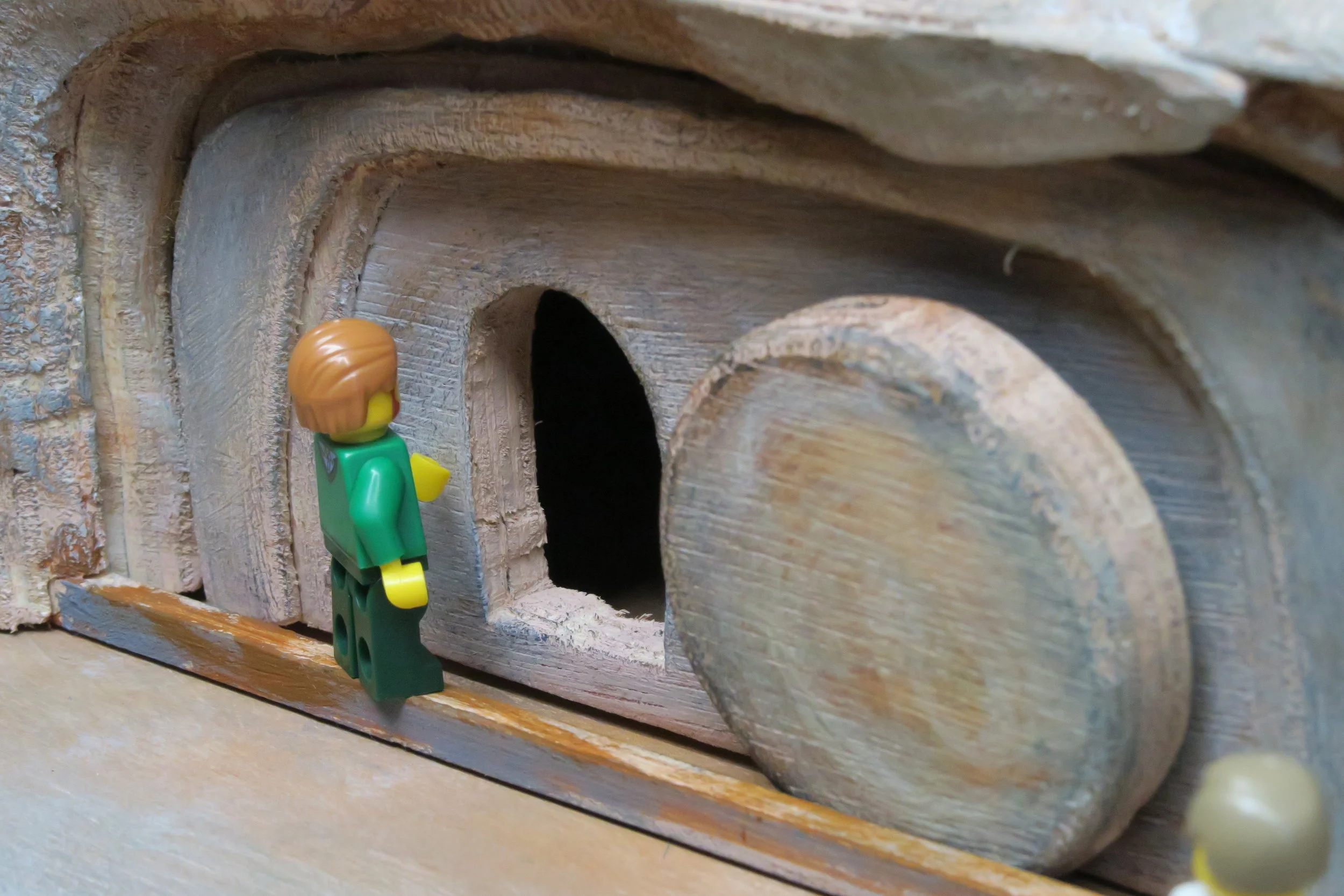   SLIDE 17  John could see that the tomb was empty, he stood outside looking in waiting for Peter. 