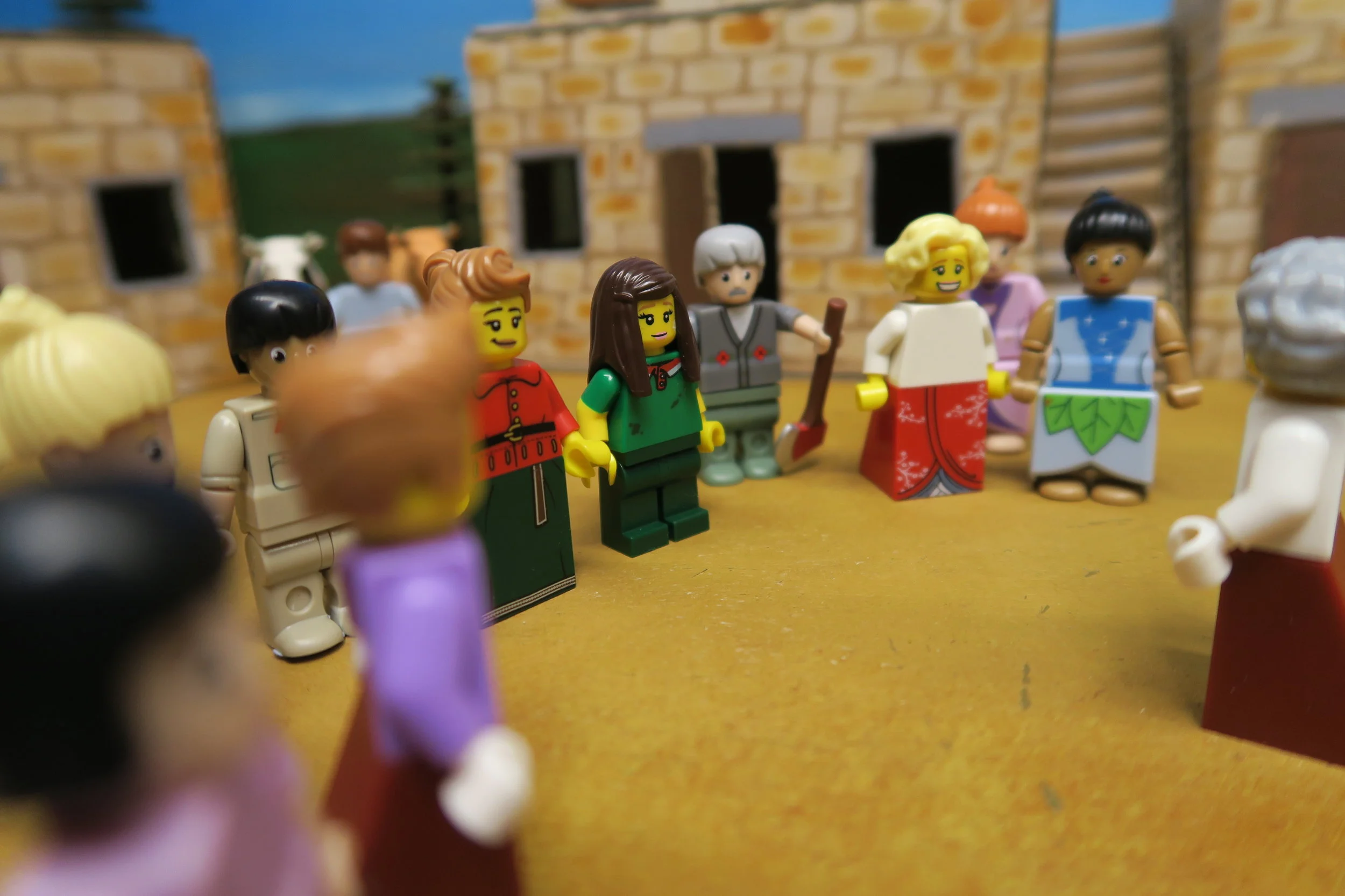   SLIDE 11  The people came out to listen to her as she told them all about the man she’d met at the well. They didn’t know what to make of what the woman was saying but it sounded interesting. Maybe they’d better go and listen to this man Jesus for 