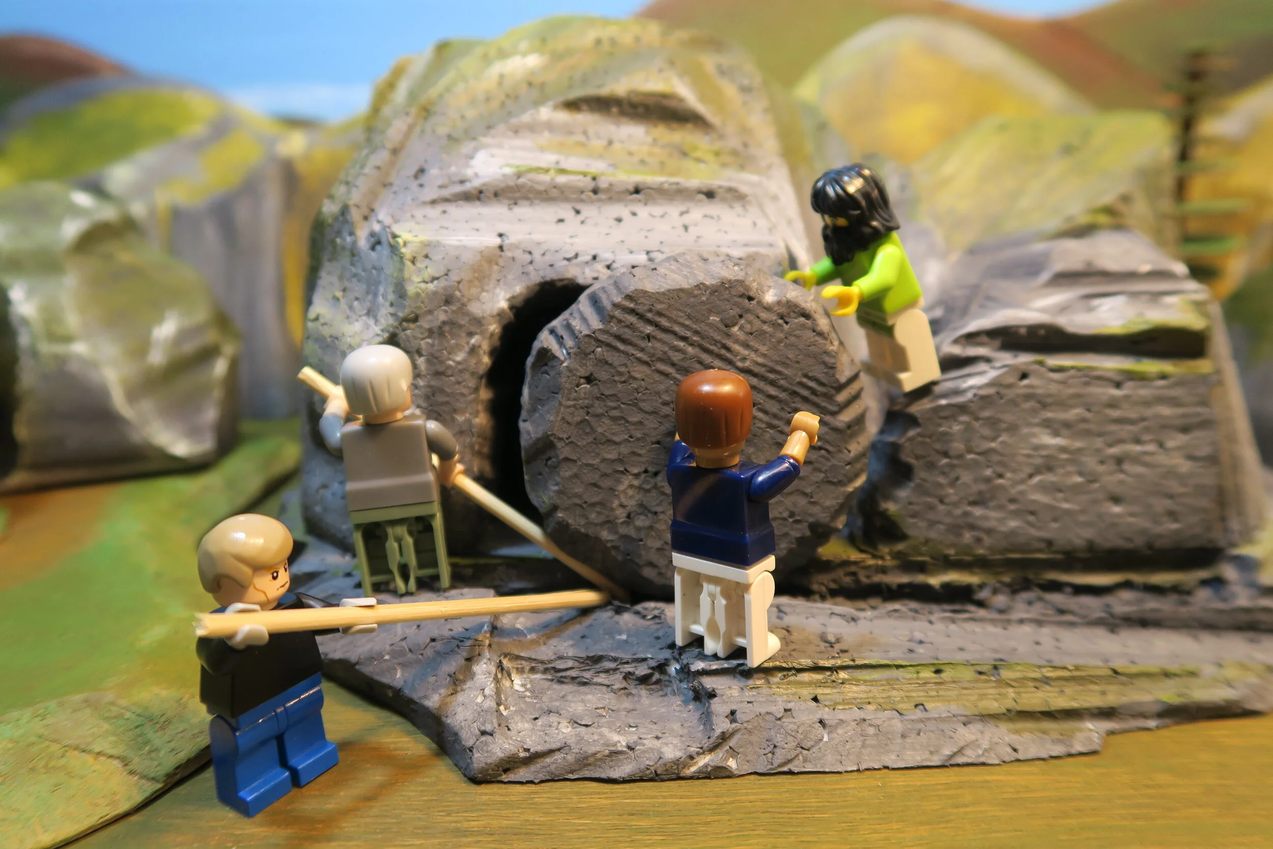   SLIDE 9   Jesus told them to take away the stone. “No!” said Martha, you can’t do that, our brother has been dead for 4 days the smell will be awful “Jesus asked her to believe in Him” Take away the stone” Jesus said.    